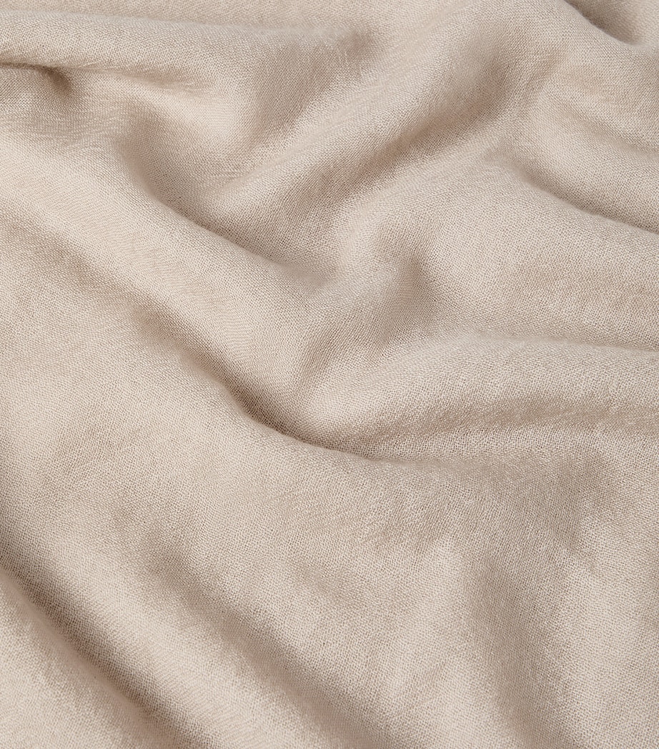 Brunello Cucinelli Cashmere-Silk Fringed Scarf Image 4