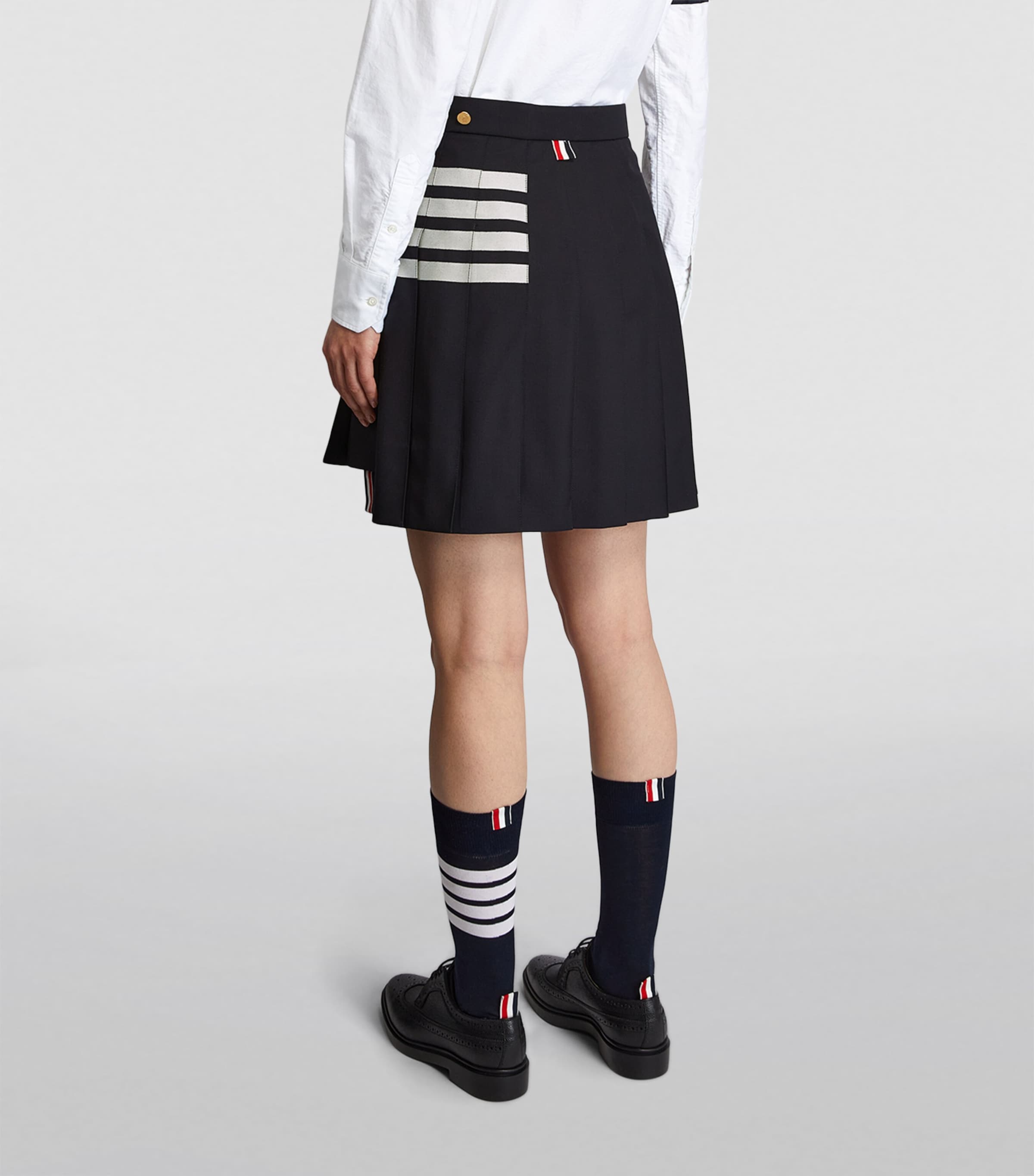 Pleated Mini Skirt NAVY Image 4