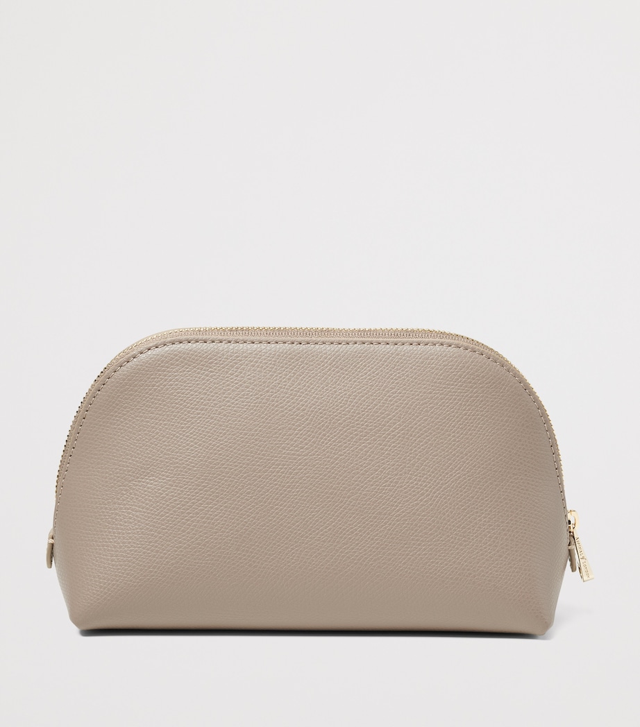 Small Leather Cosmetic Case TAUPE Image 2