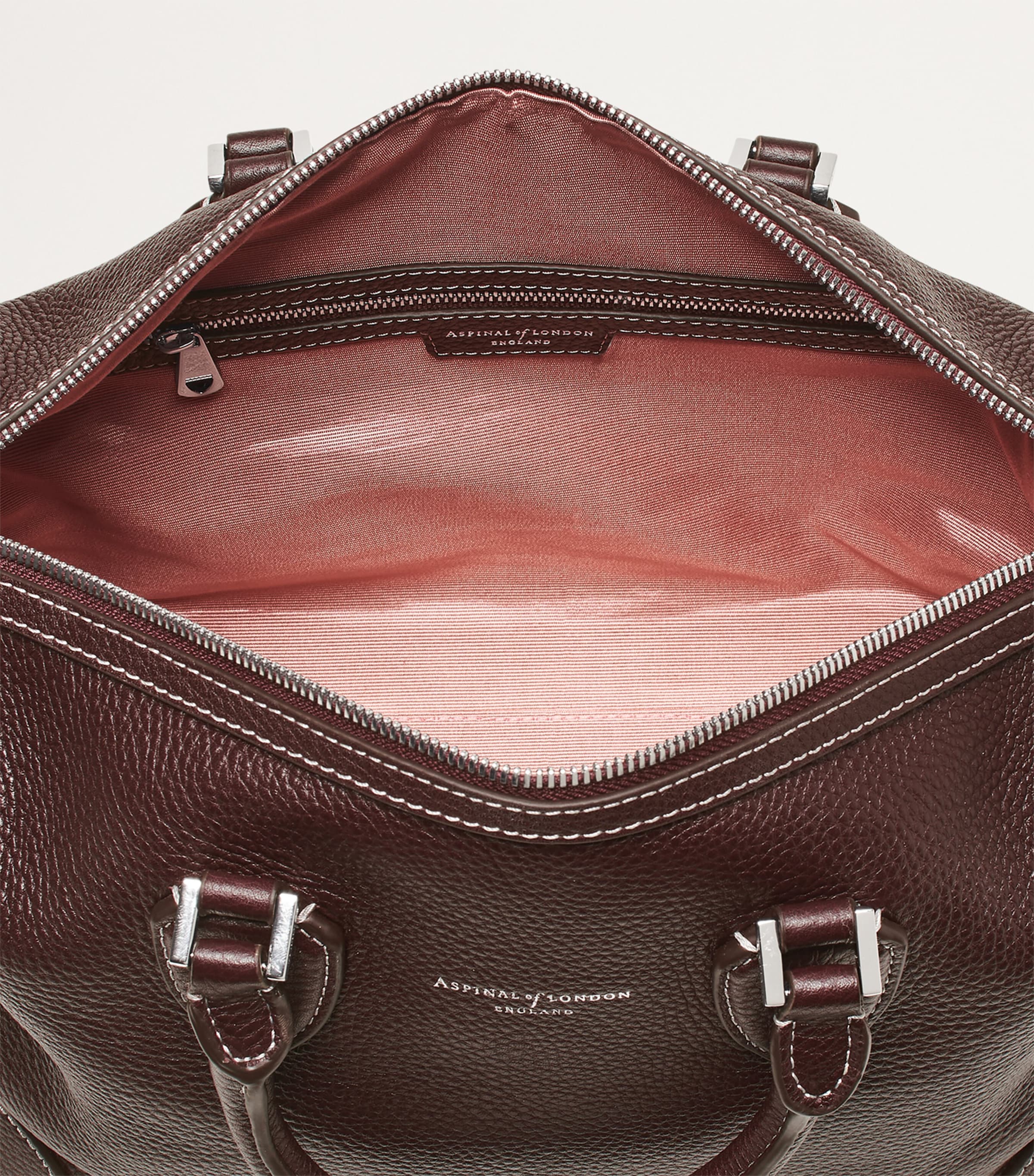 Leather Hudson Bowling Bag WINE Image 5