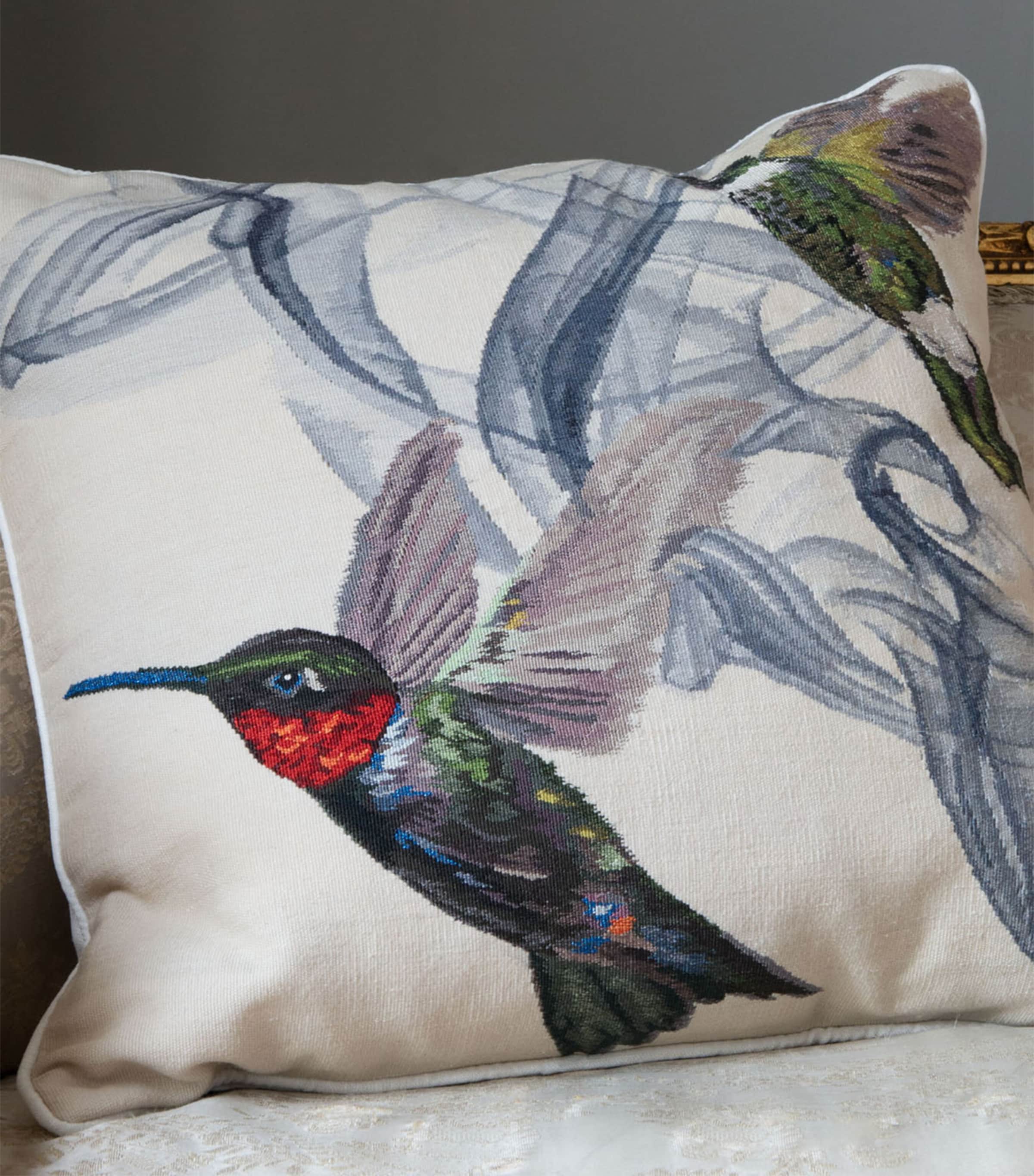 The Rug Company x Alexander McQueen Hummingbird Cushion (56cm x 56cm) Image 2