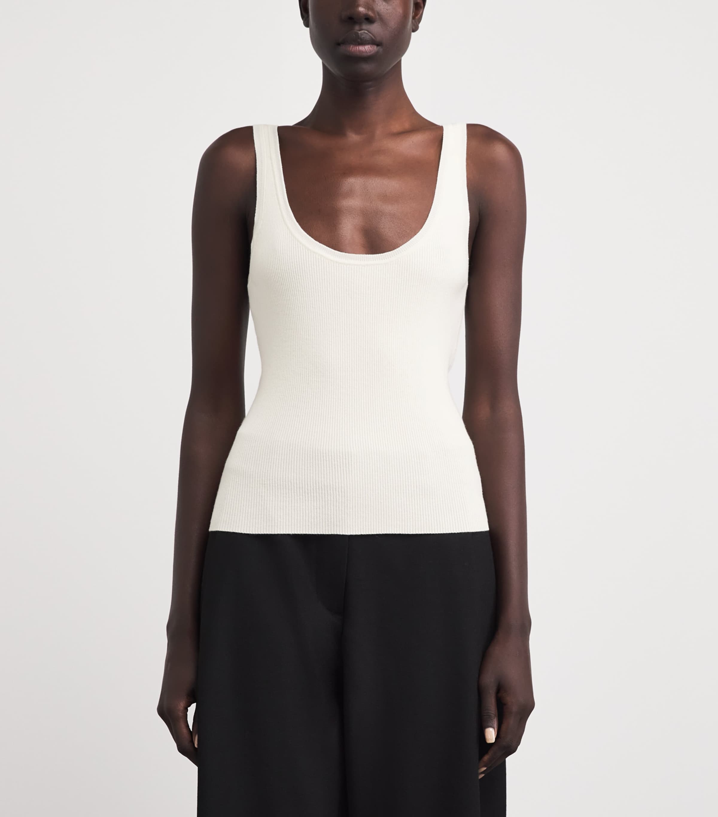 Almada Label Womens Wool-Silk-Cashmere Indy Tank Top Cream Image 4