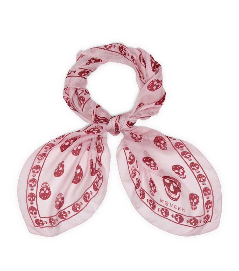 Silk Skull Print Scarf 5972 Image 1