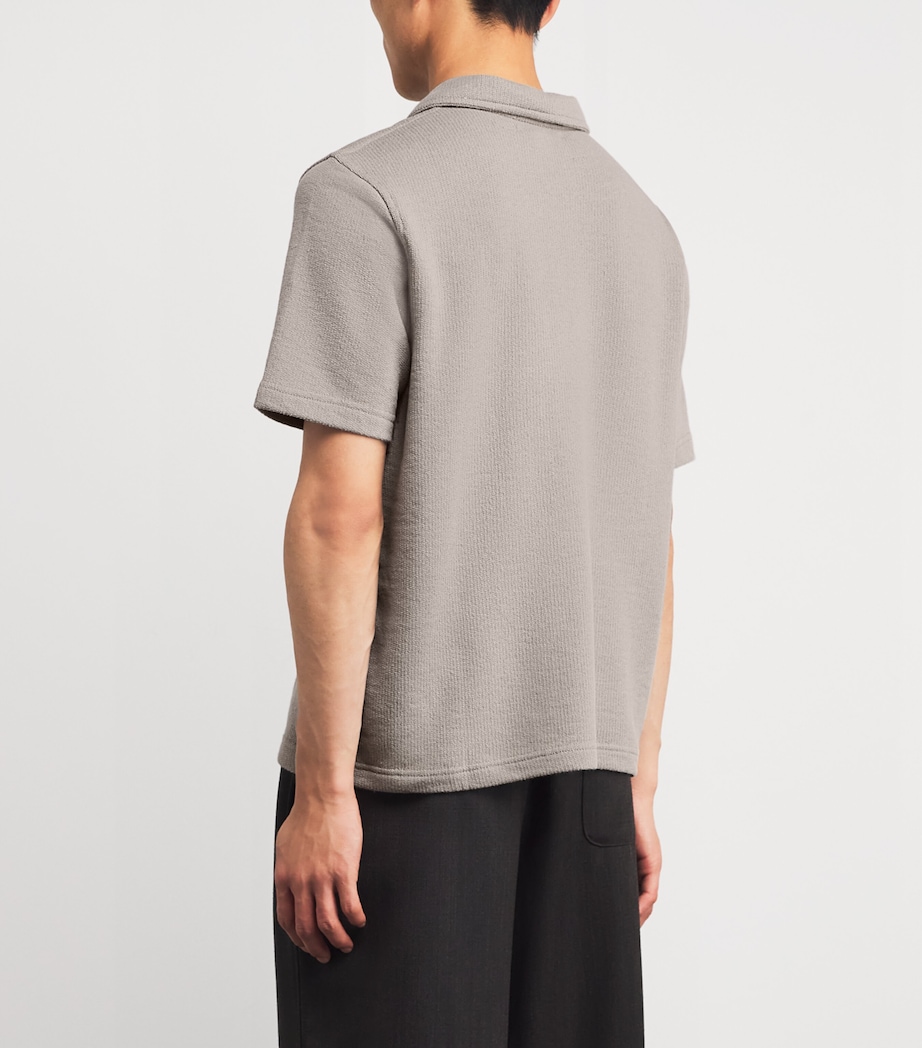 Saolli Zip-Up Polo Shirt ELEPHANT SKIN Image 4