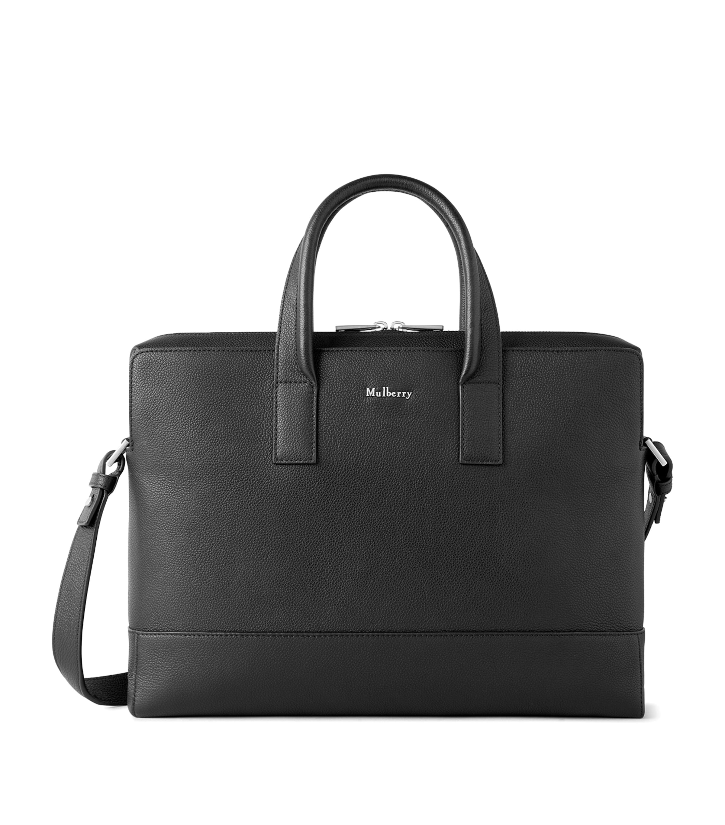 Mulberry Small Leather Farringdon Briefcase In Black