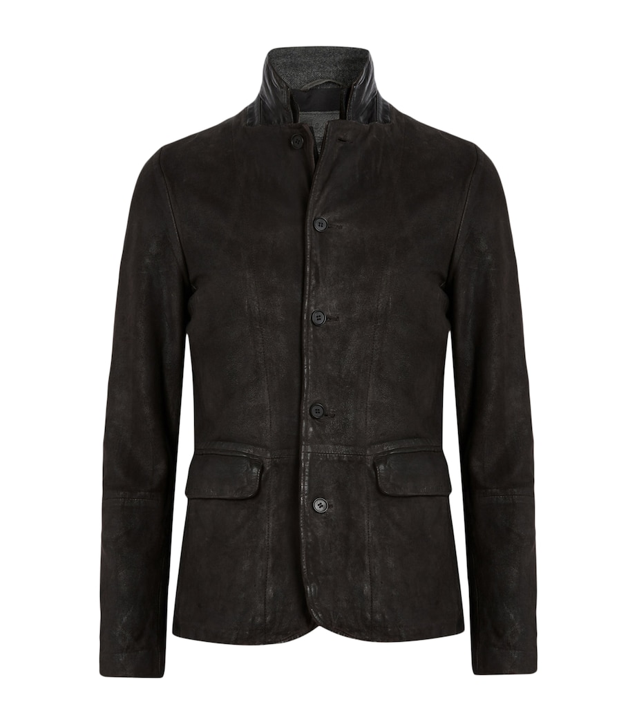 Leather Survey Blazer ANTHRACITE GREY Image 1