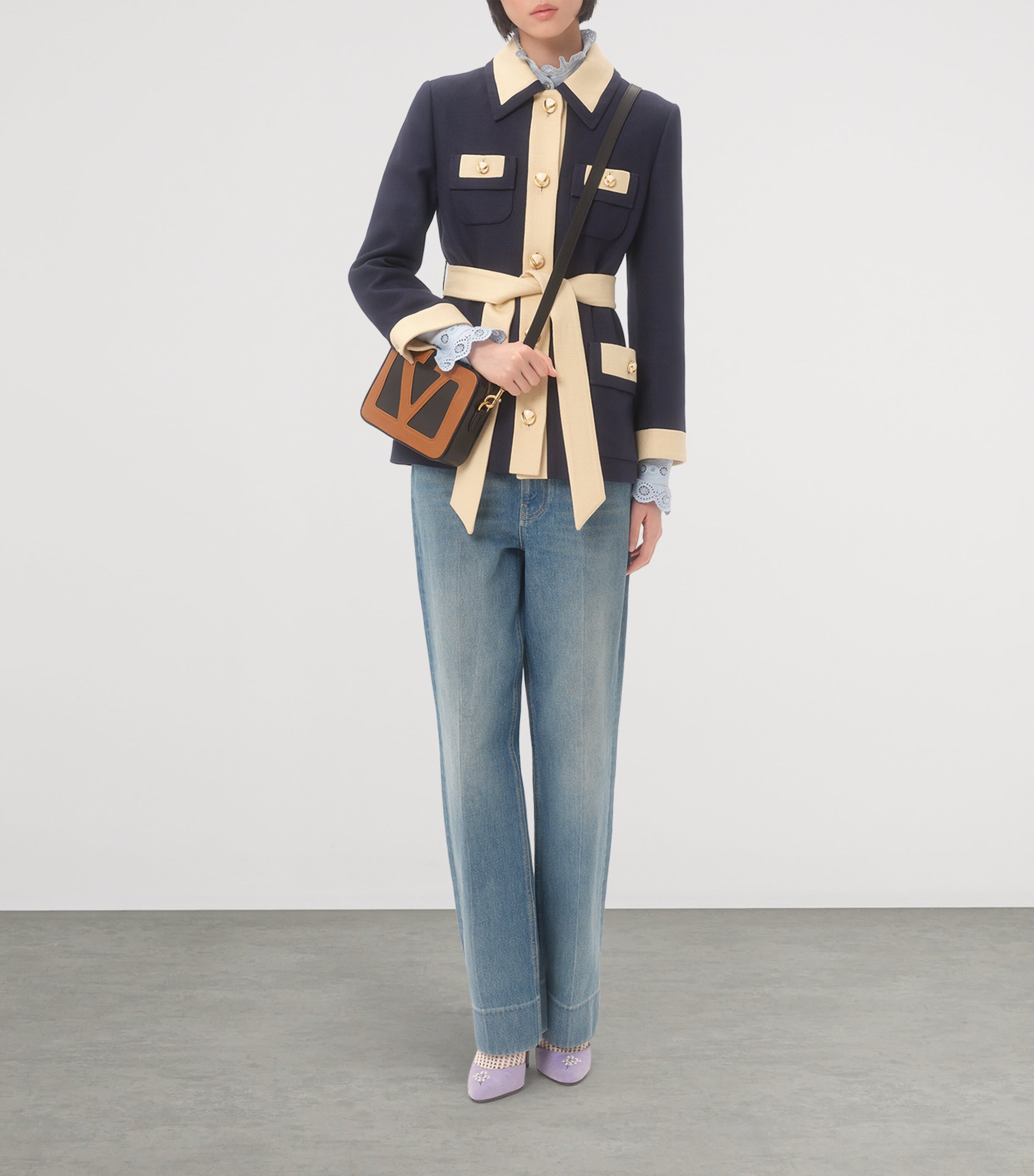 Valentino Womens Chez Valentino Straight Jeans Image 5