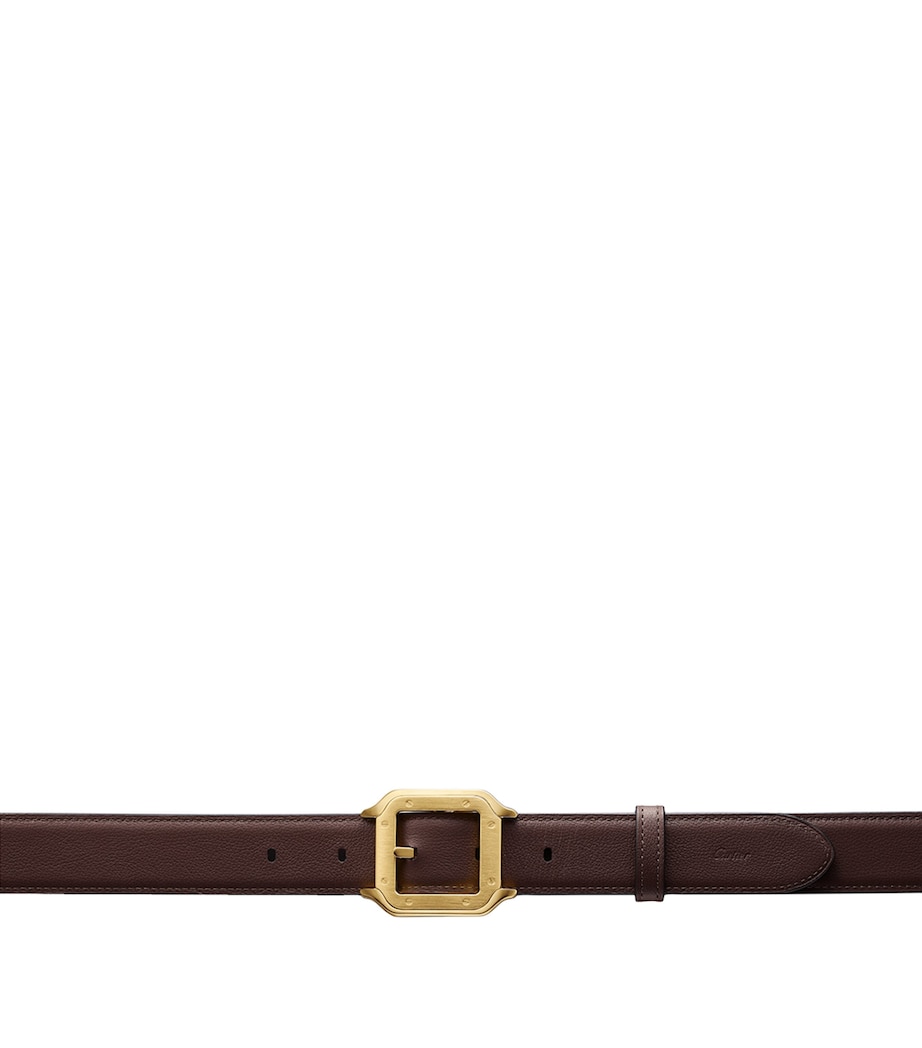Cartier Leather Reversible Santos de Cartier Belt Black Image 5