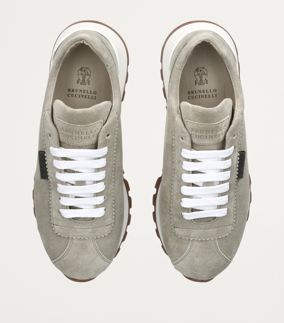 Suede Tab Sneakers PALE GREEN Image 4