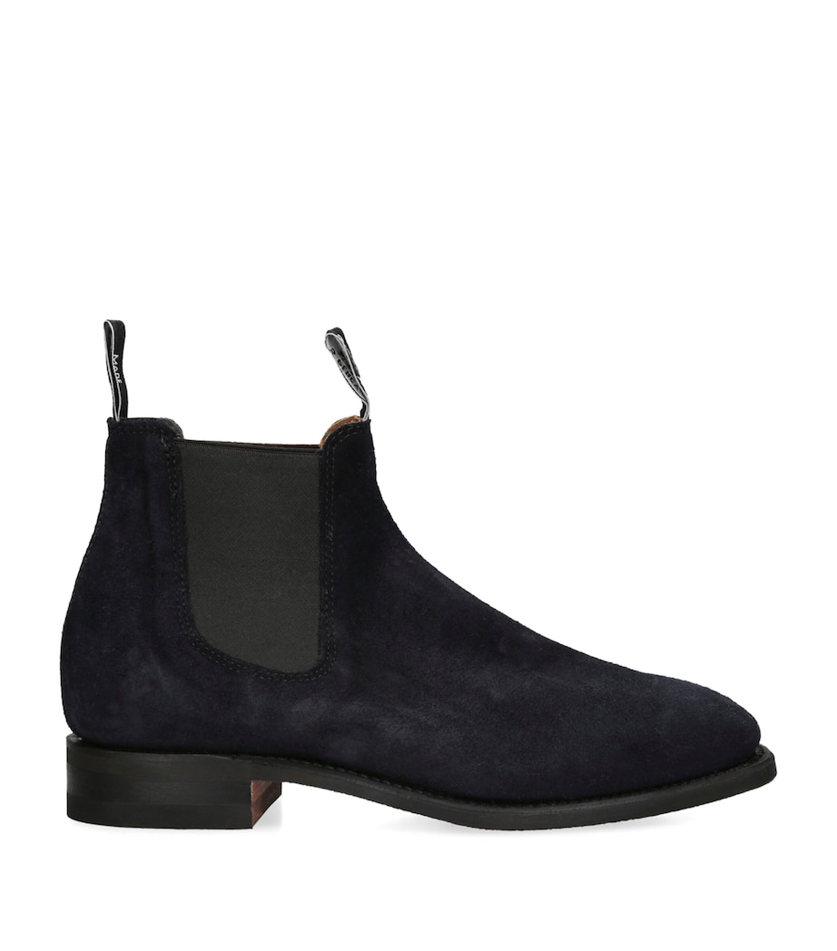 Suede Ankle Boots NAVY Image 1