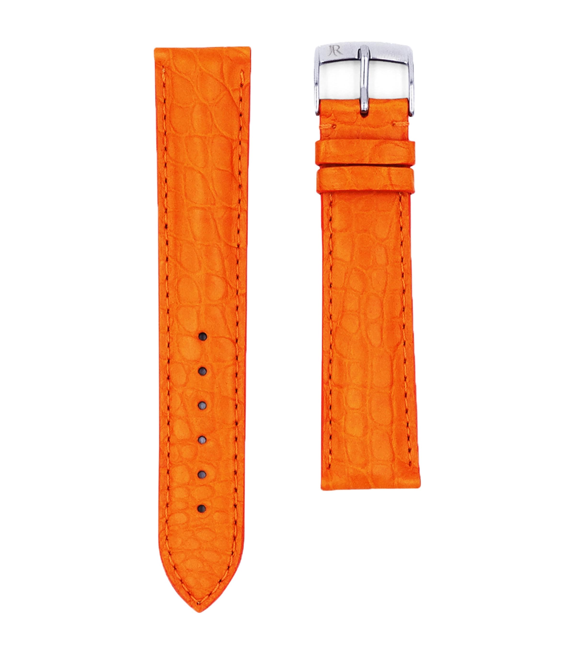 Jean Rousseau Classic 3.5 Alligator Leather Watch Strap In Orange
