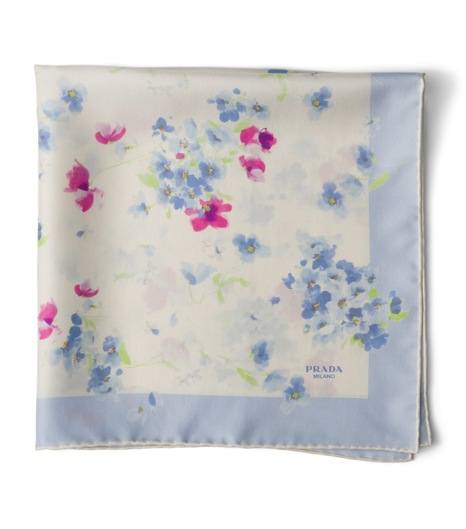 Silk Bouquet Print Scarf F04RT Image 1