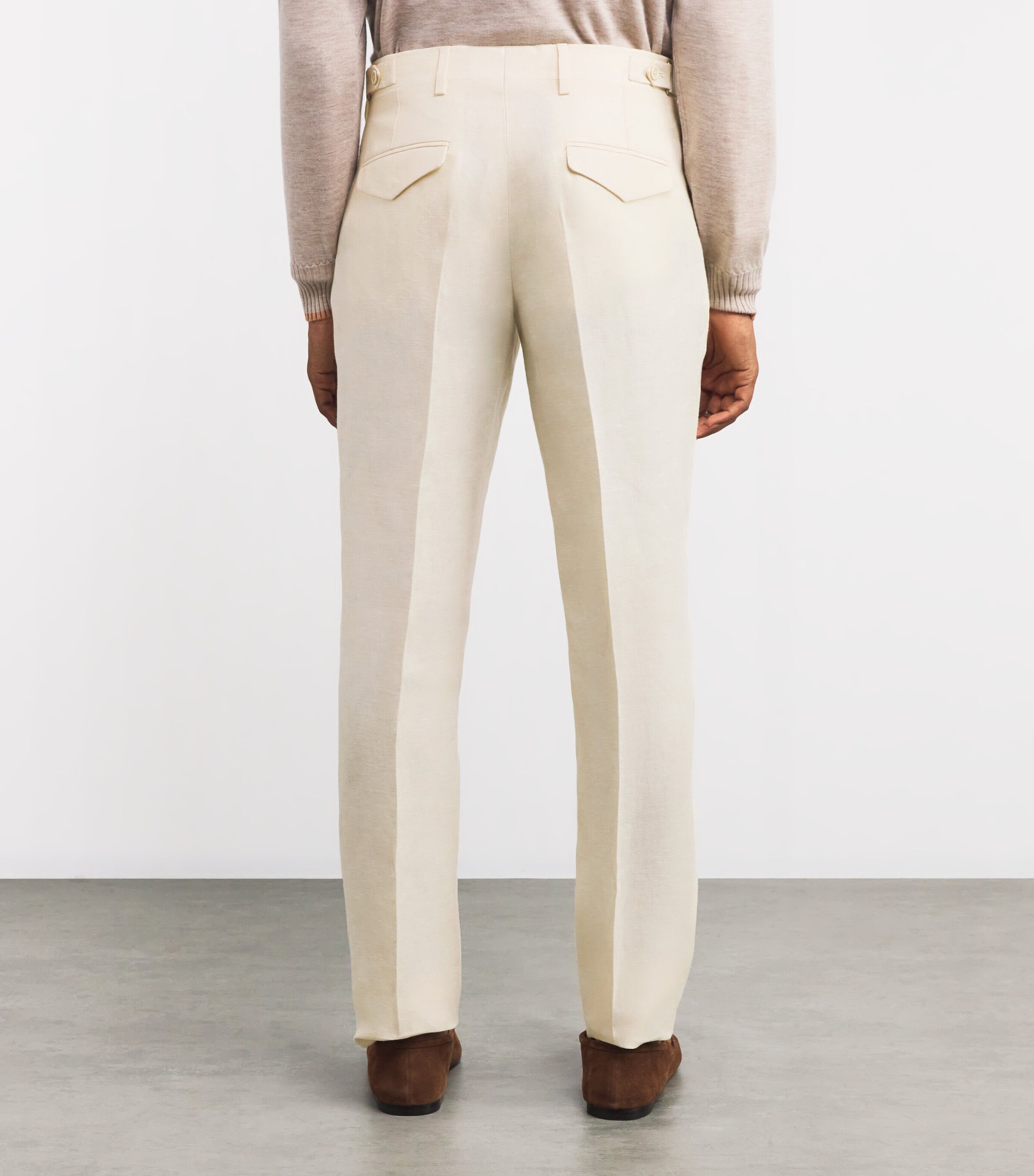 Linen Drop Reg Trousers 120 Image 4