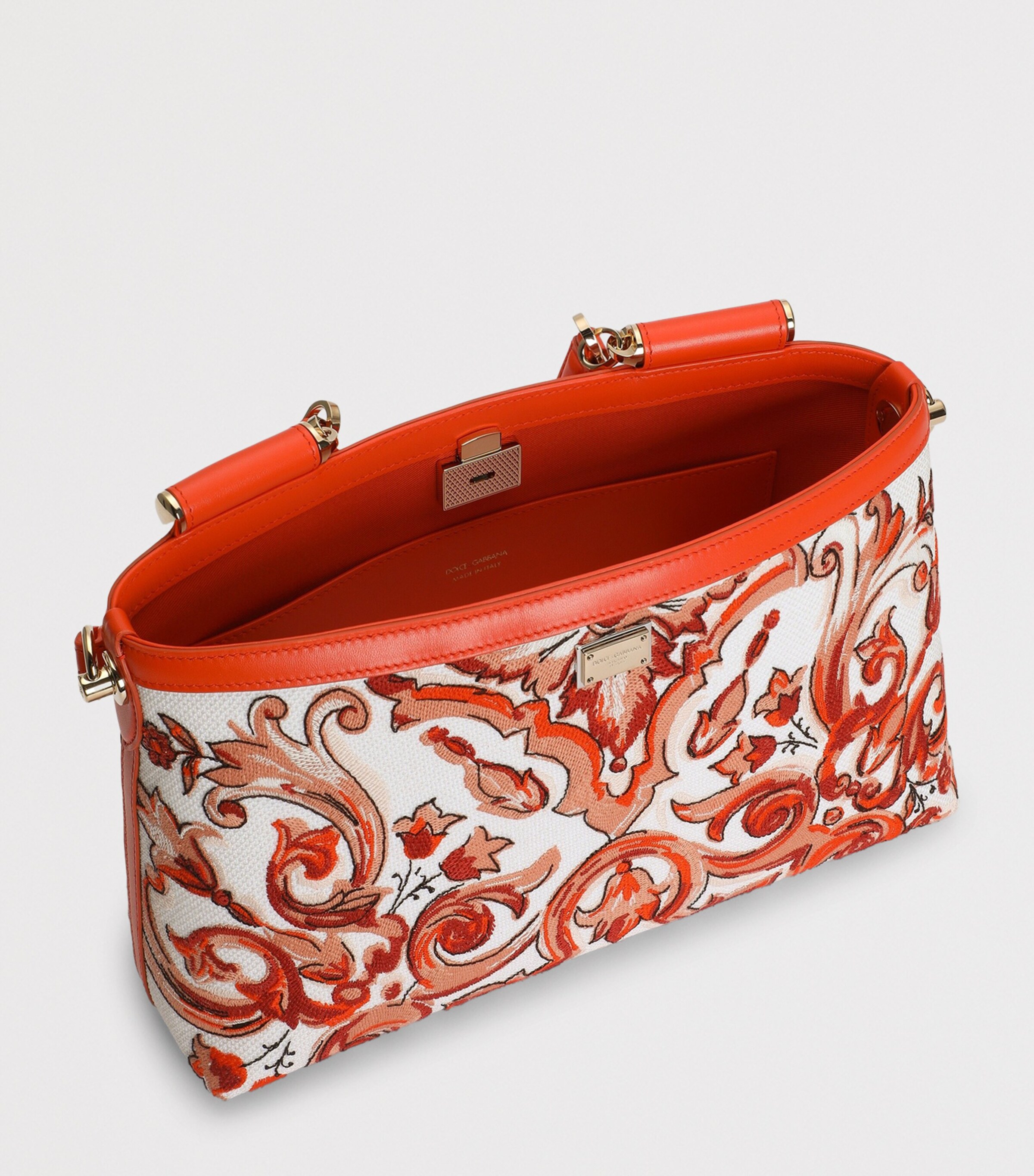 Dolce&Gabbana Majolica Vittoria Shoulder Bag Orange Image 4
