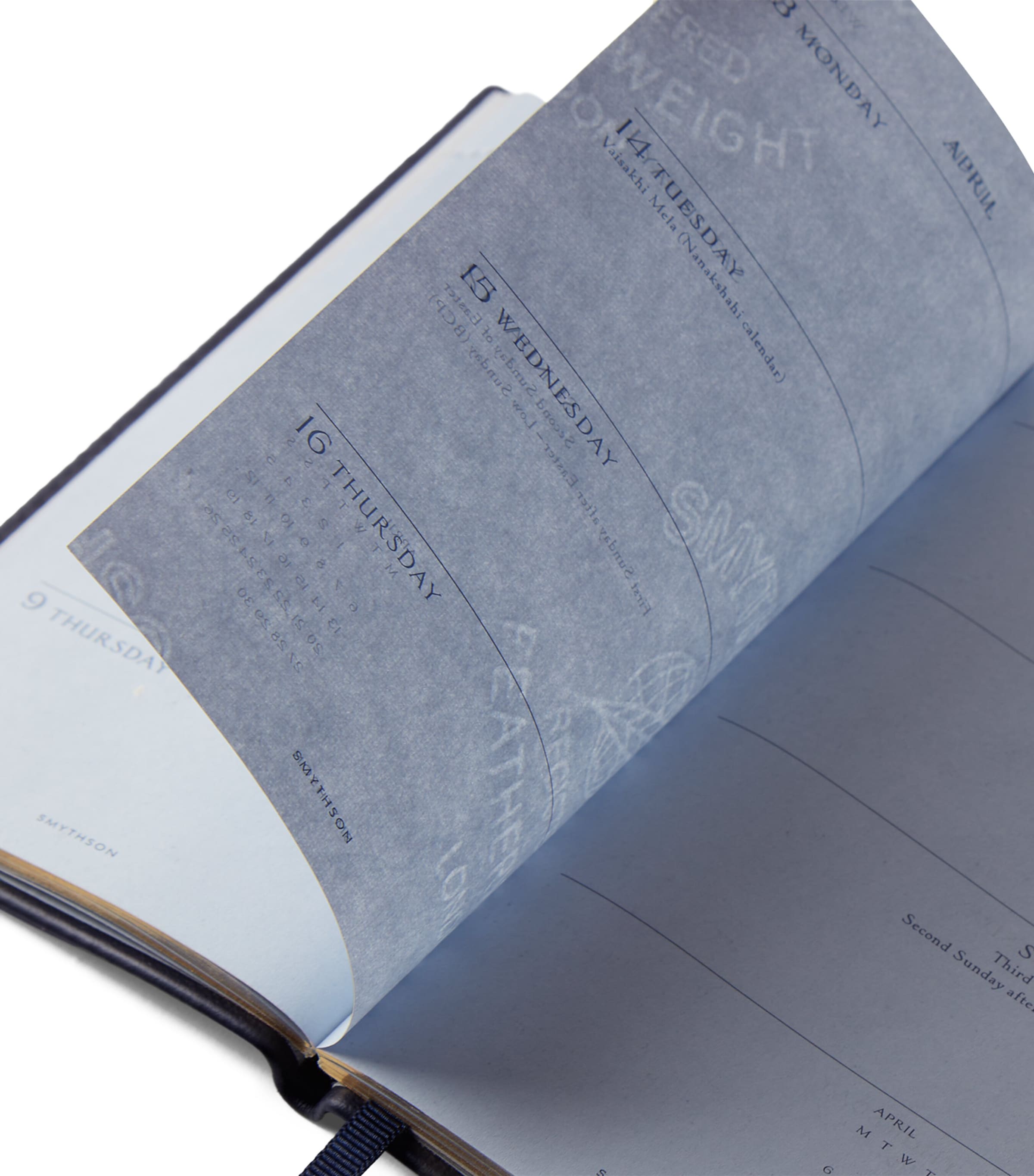 Panama Leather Weekly Diary 2026 NAVY Image 3