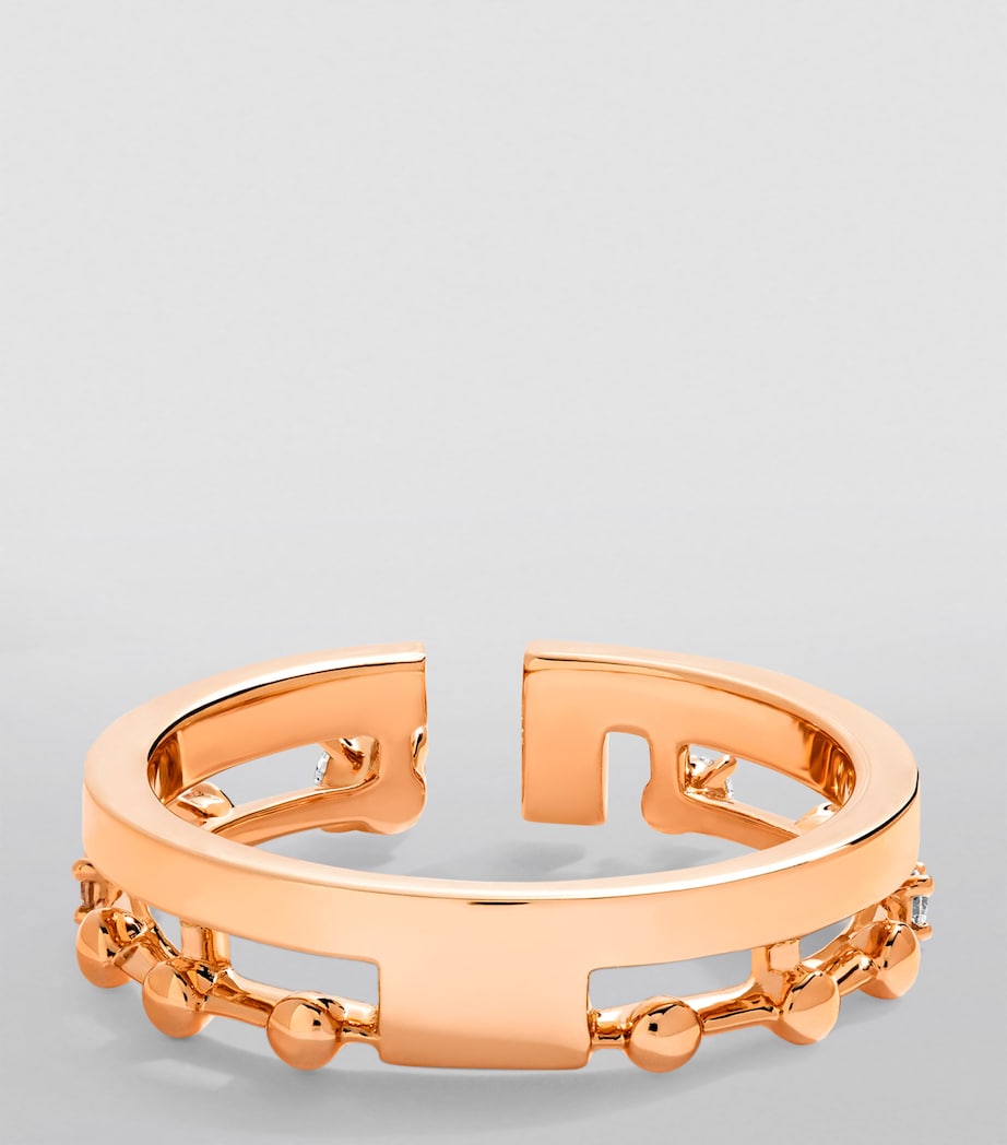 Rose Gold and Diamond Avenues Index Ring (Size 6) ROSE GOLD Image 3