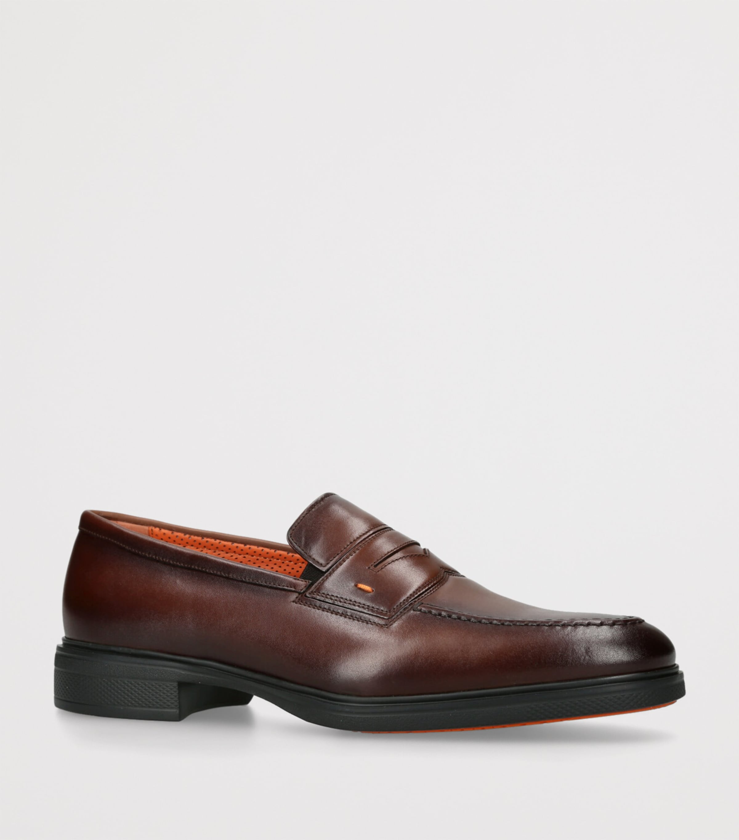 Leather Easy Penny Loafers DARK BROWN Image 3