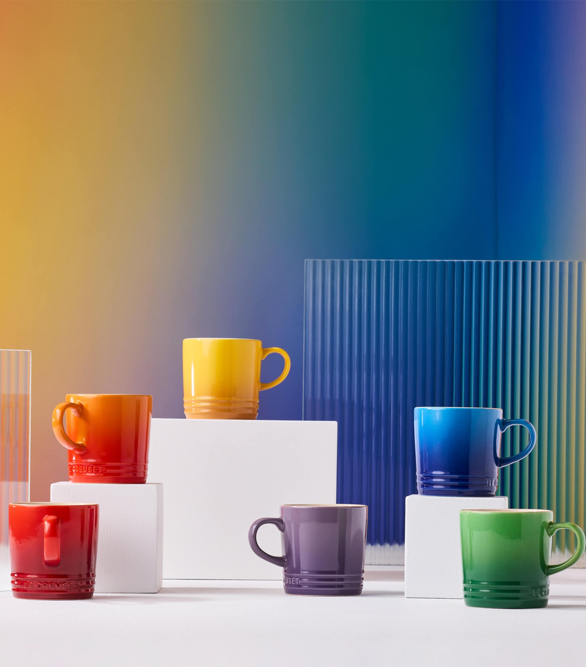 Le Creuset Stoneware Rainbow Mugs (Set of 6) Image 6