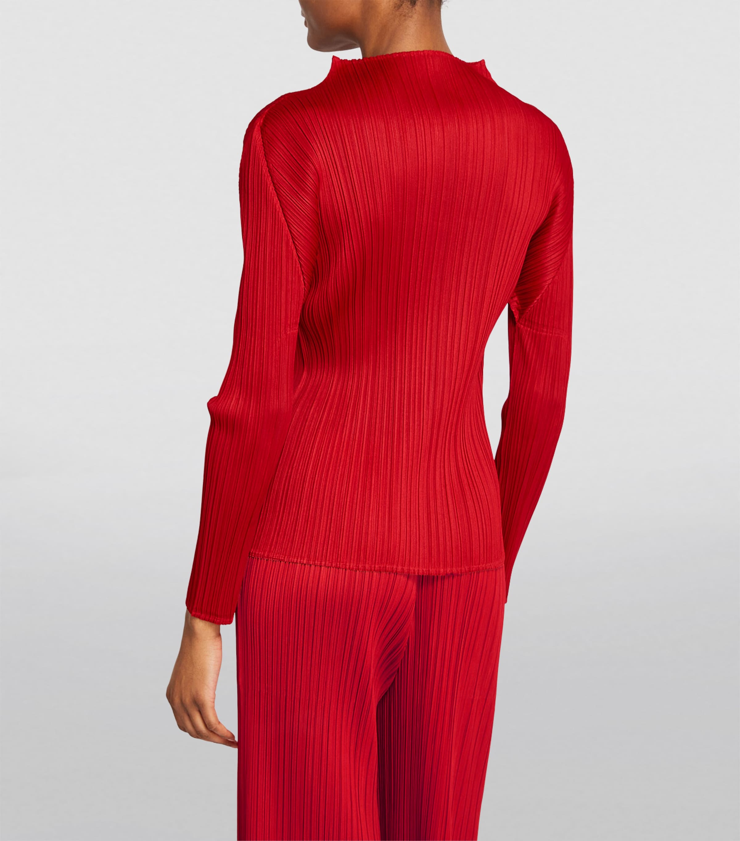Pleats Please Issey Miyake Red New Colorful Basics Long
