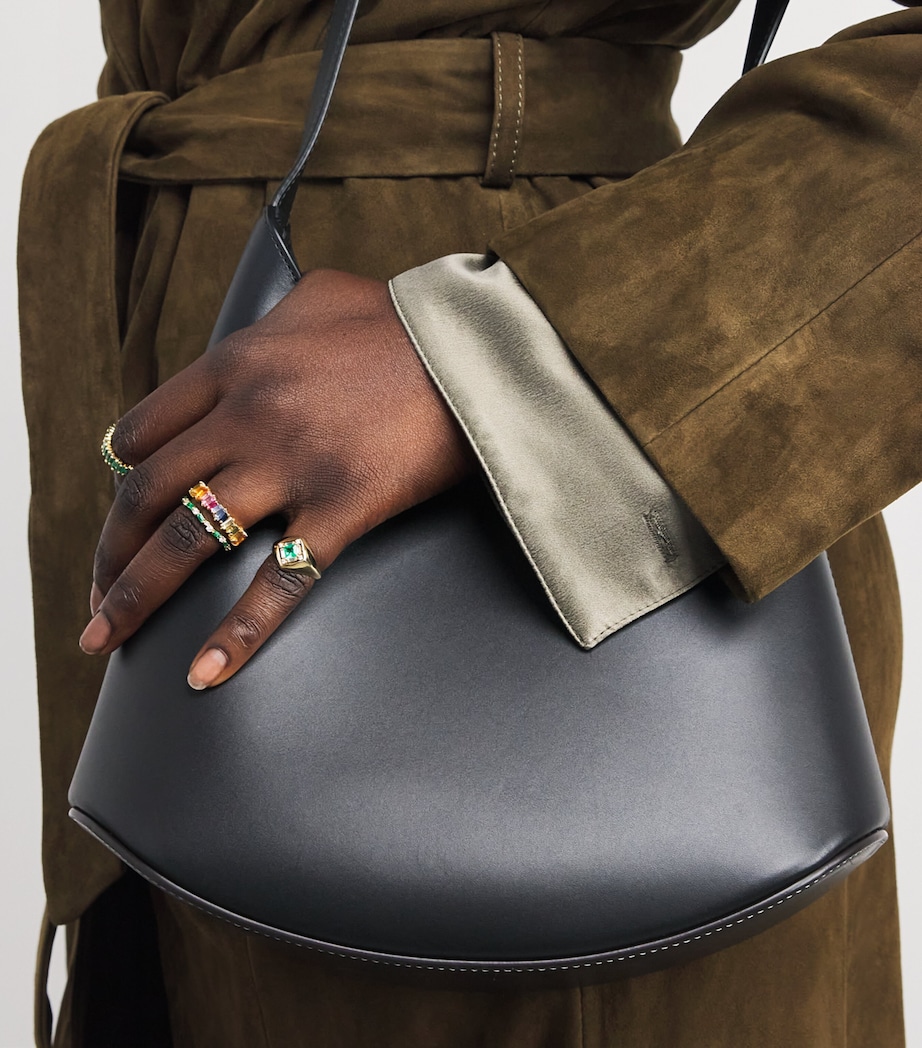 Yellow Gold and Rainbow Sapphire Bold Eternity Ring 18K YG/RS Image 5