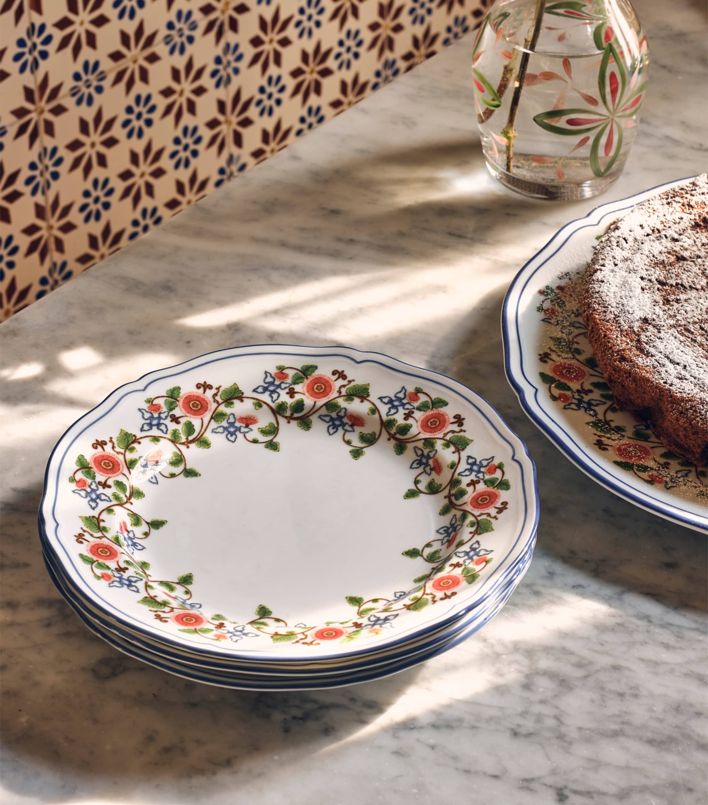 x Ginori 1735 Porcelain Martina Dessert Plate (21cm) WHITE Image 5