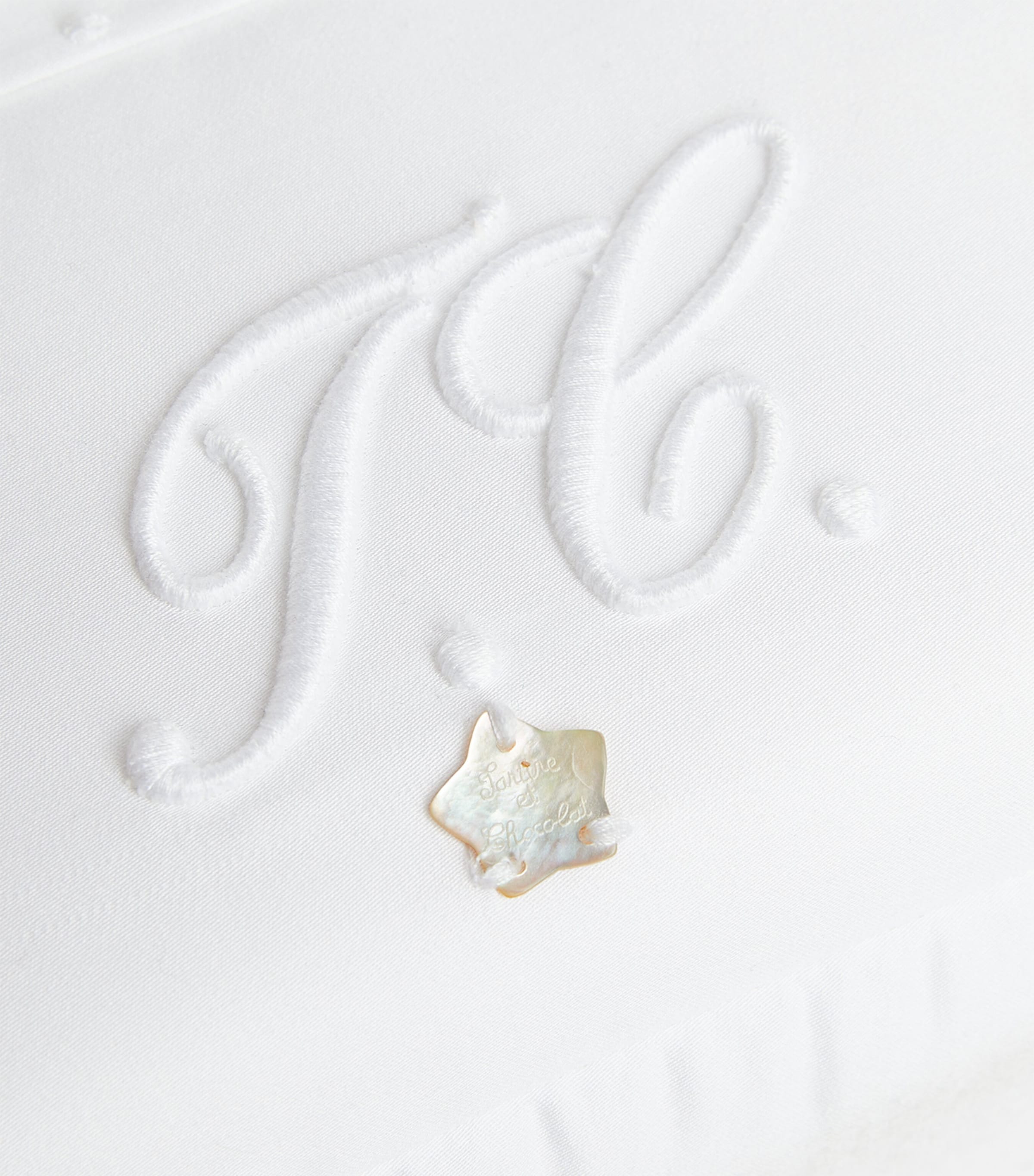 Cotton Monogram Basket WHITE Image 3