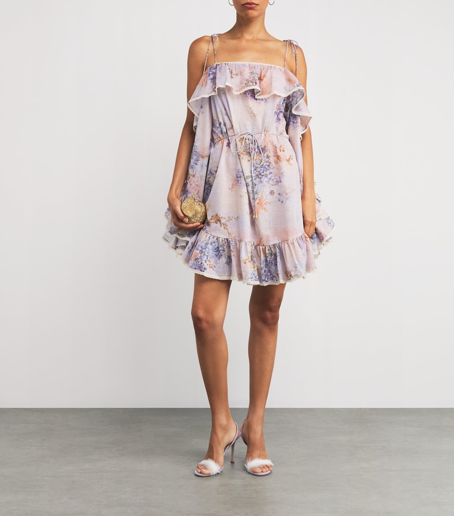 Cotton Floral Ruffle Cascadian Mini Dress LILBOTFLO Image 2