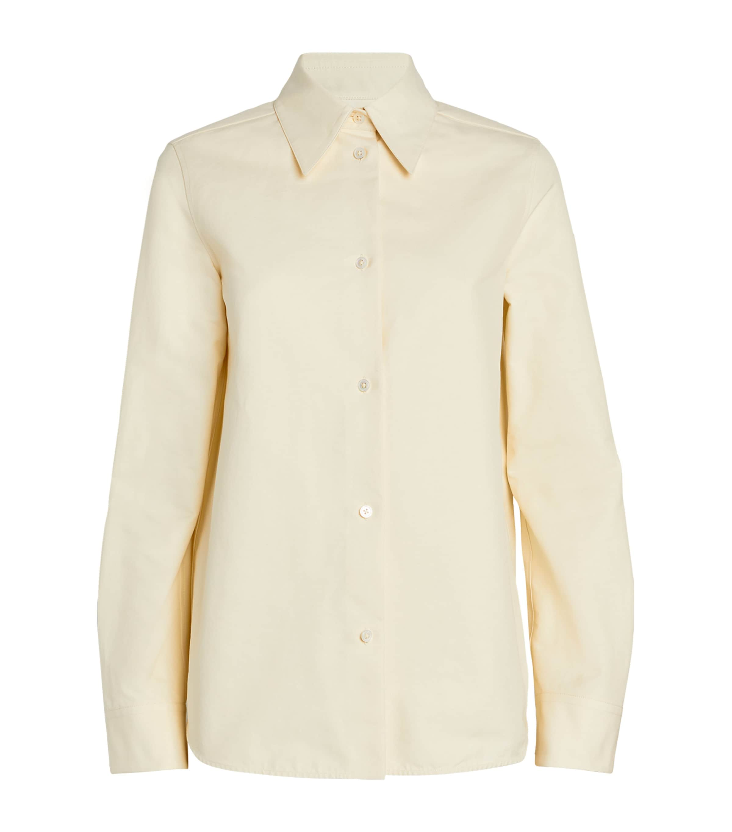 Jil Sander Cotton Poplin Shirt In Yellow