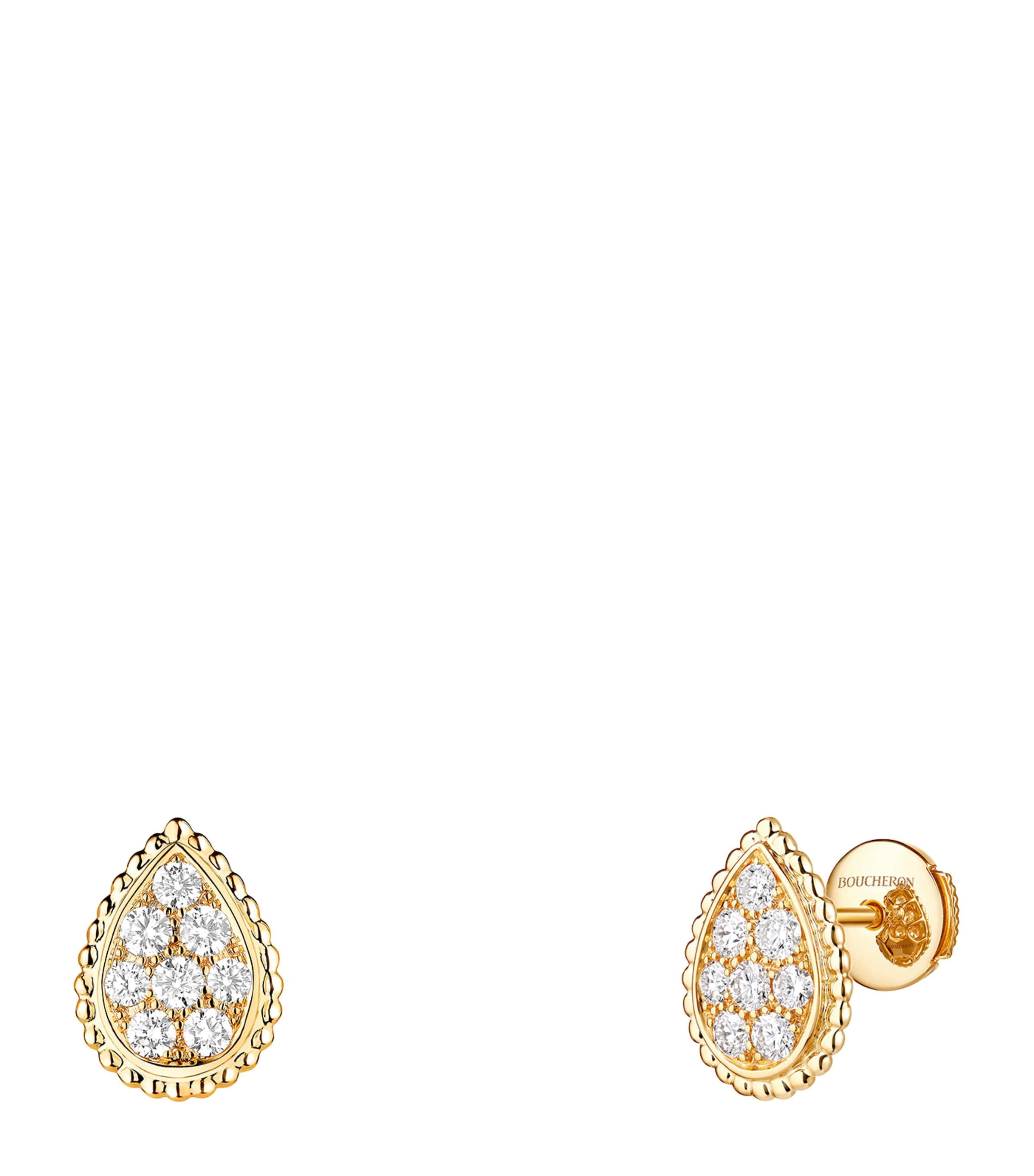 Yellow Gold and Diamond Serpent Bohème Stud Earrings YELLOW GOLD Image 2