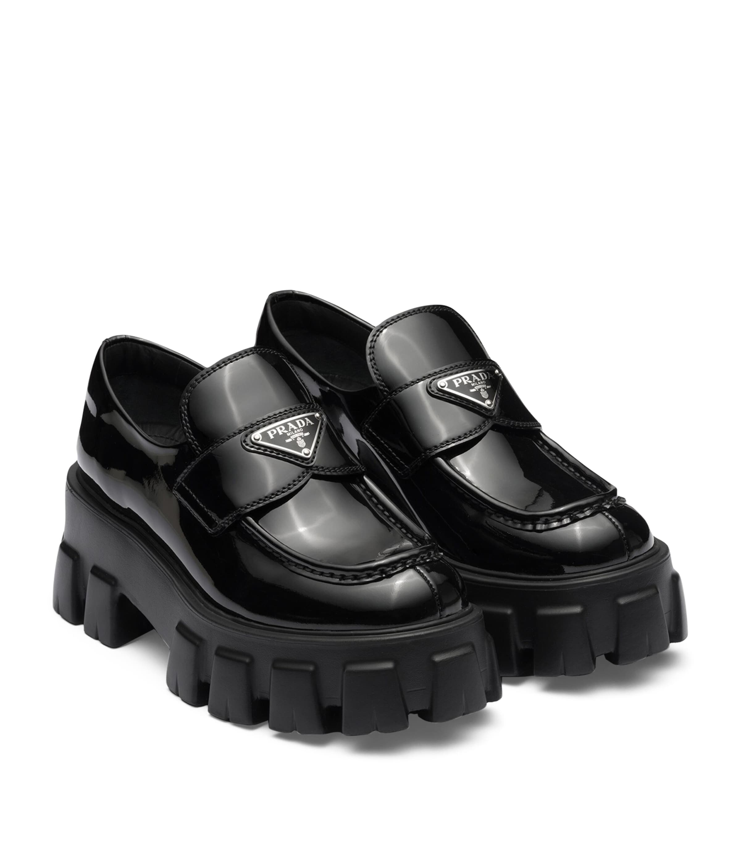 Prada Leather Triangle Loafers 55 Image 2