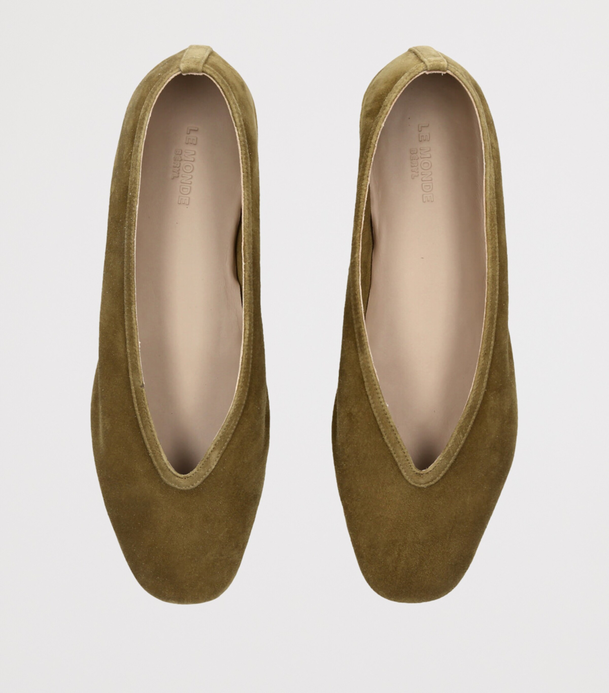 Suede Luna Ballet Flats KHAKI Image 4
