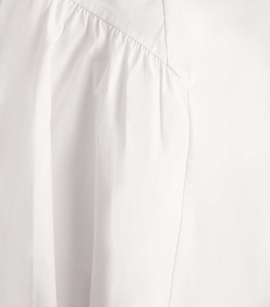 STAUD Womens Cotton-Blend Gwen Mini Dress Wht White Image 6