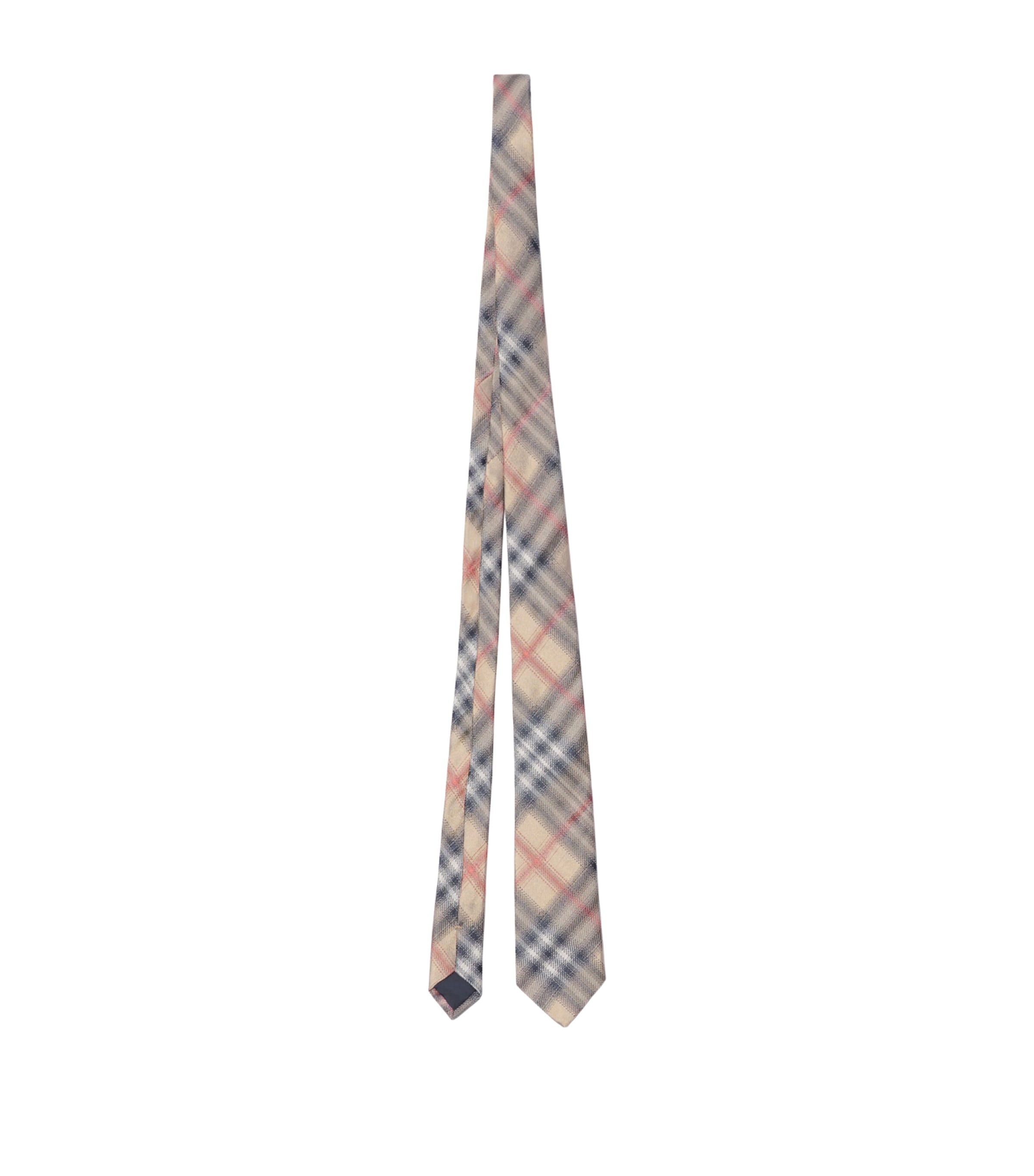 Silk Check Tie SAND IP CHECK Image 1