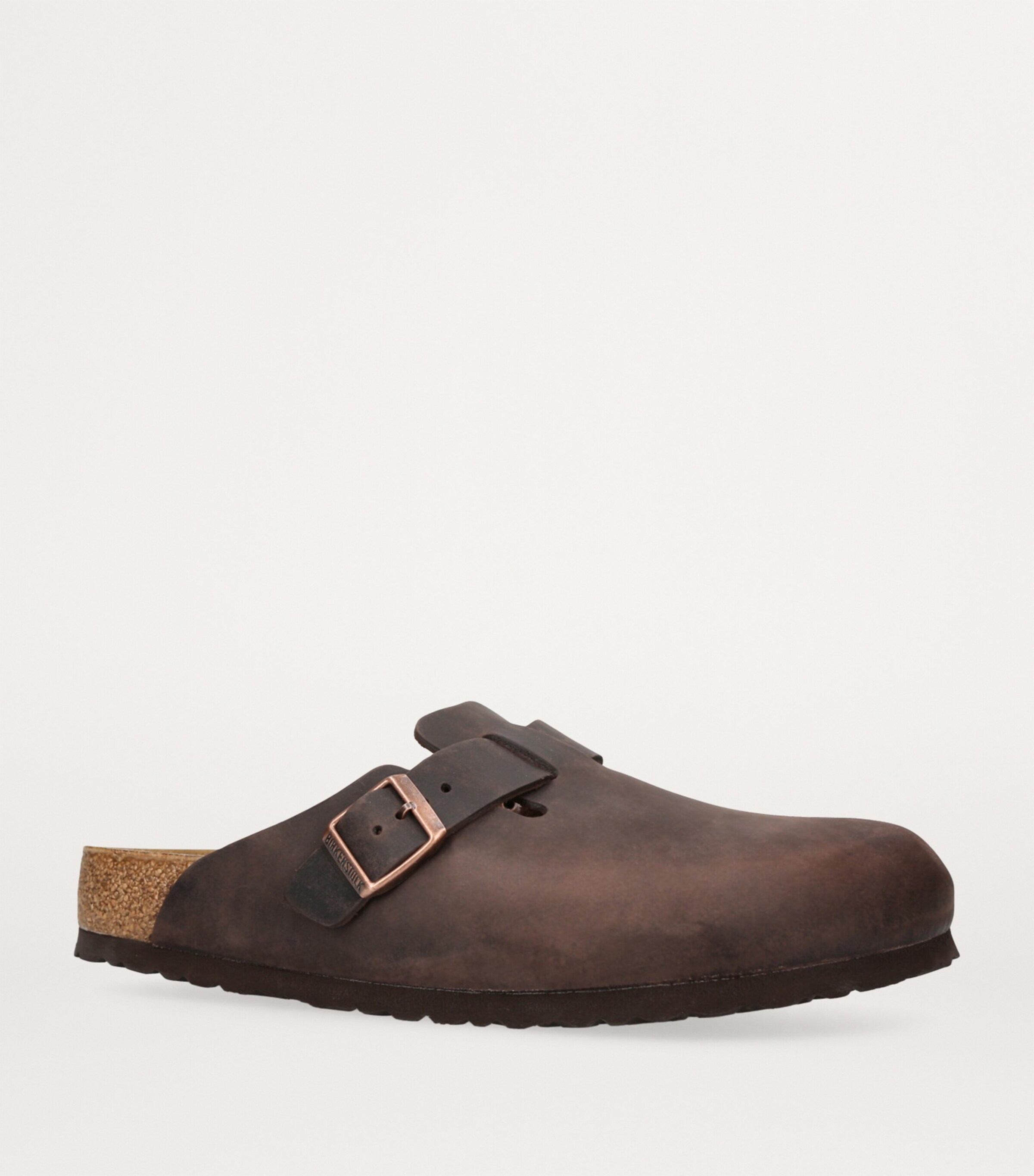 Leather Boston Clogs DARK BROWN Image 3