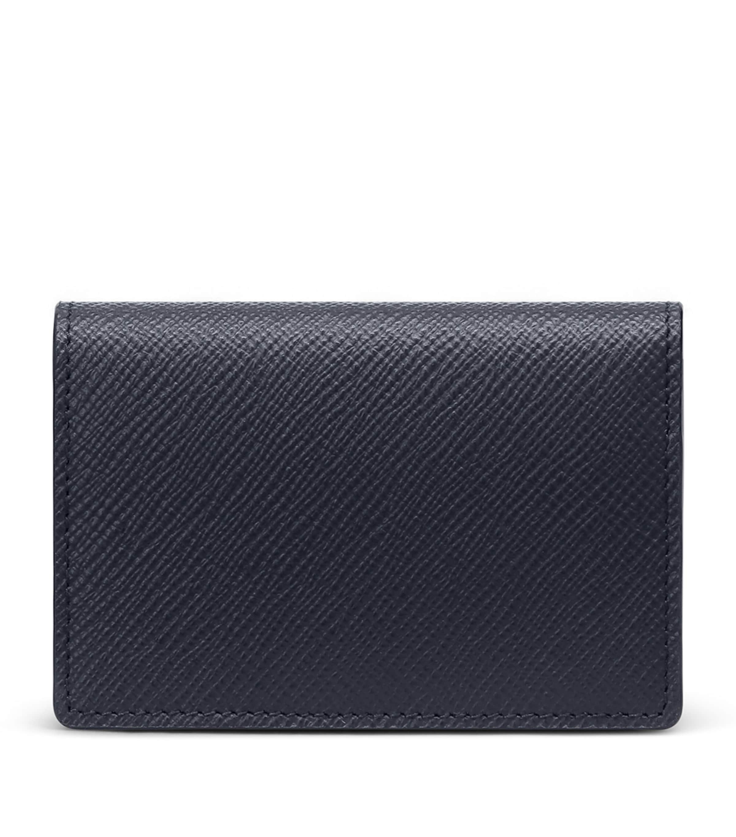 SMYTHSON LEATHER PANAMA FOLDED CARD HOLDER 