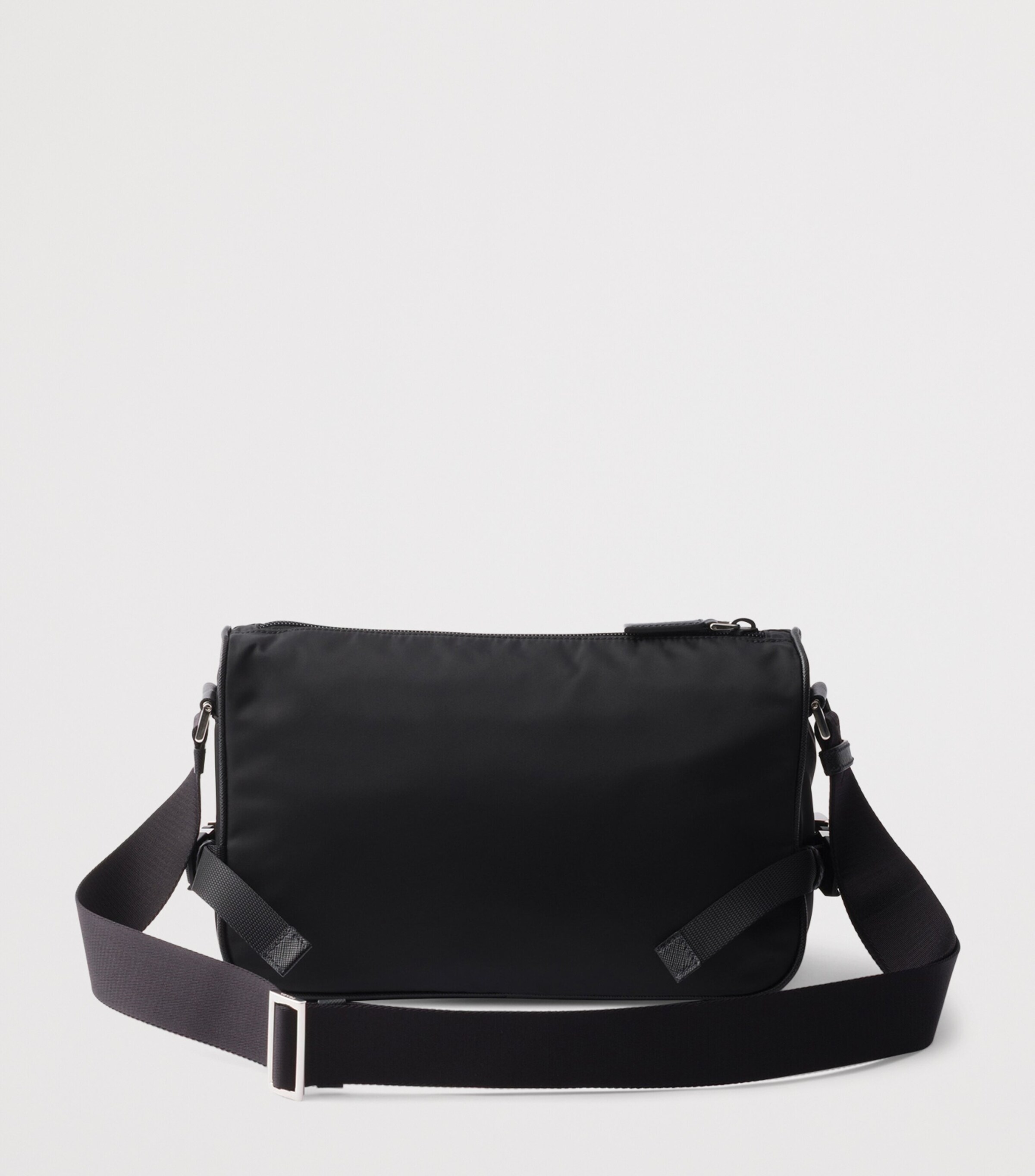 Medium Re-Nylon and Leather Messenger Bag F0002 Image 3