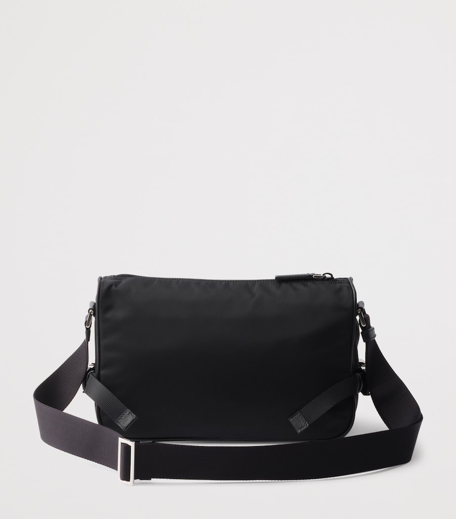 Medium Re-Nylon and Leather Messenger Bag F0002 Image 3