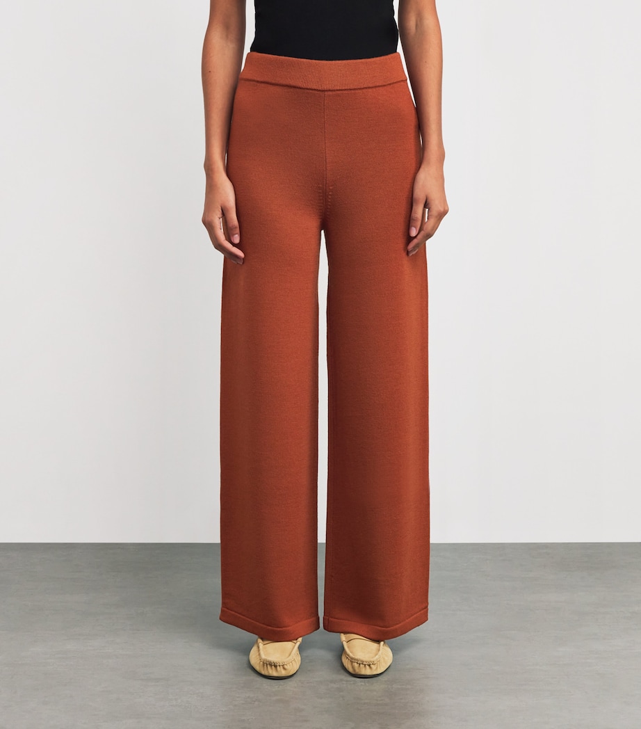 Virgin Wool Knitted Trousers 004 COPPER Image 3