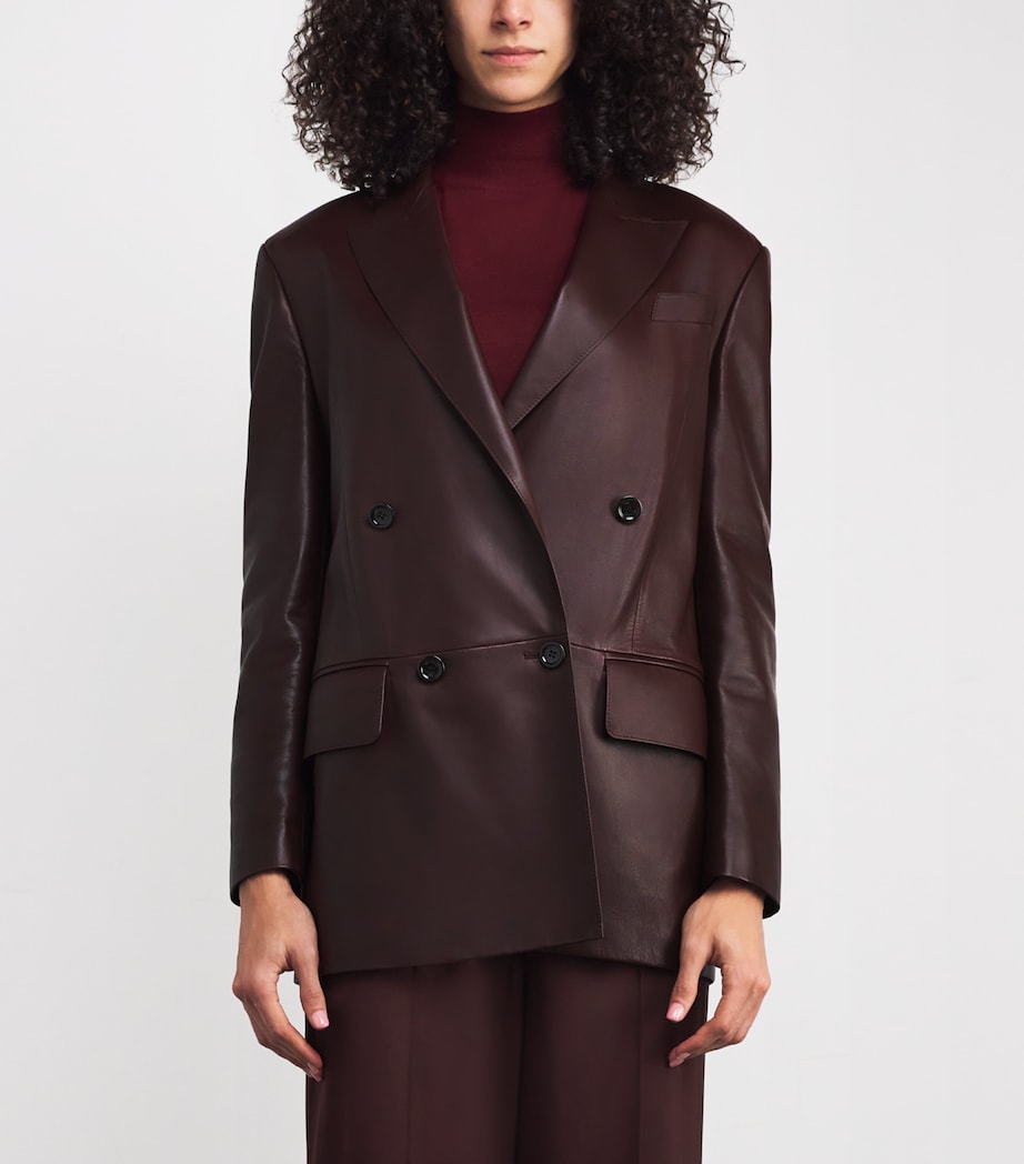 Nappa Leather Olimpia Blazer CHERRY Image 3