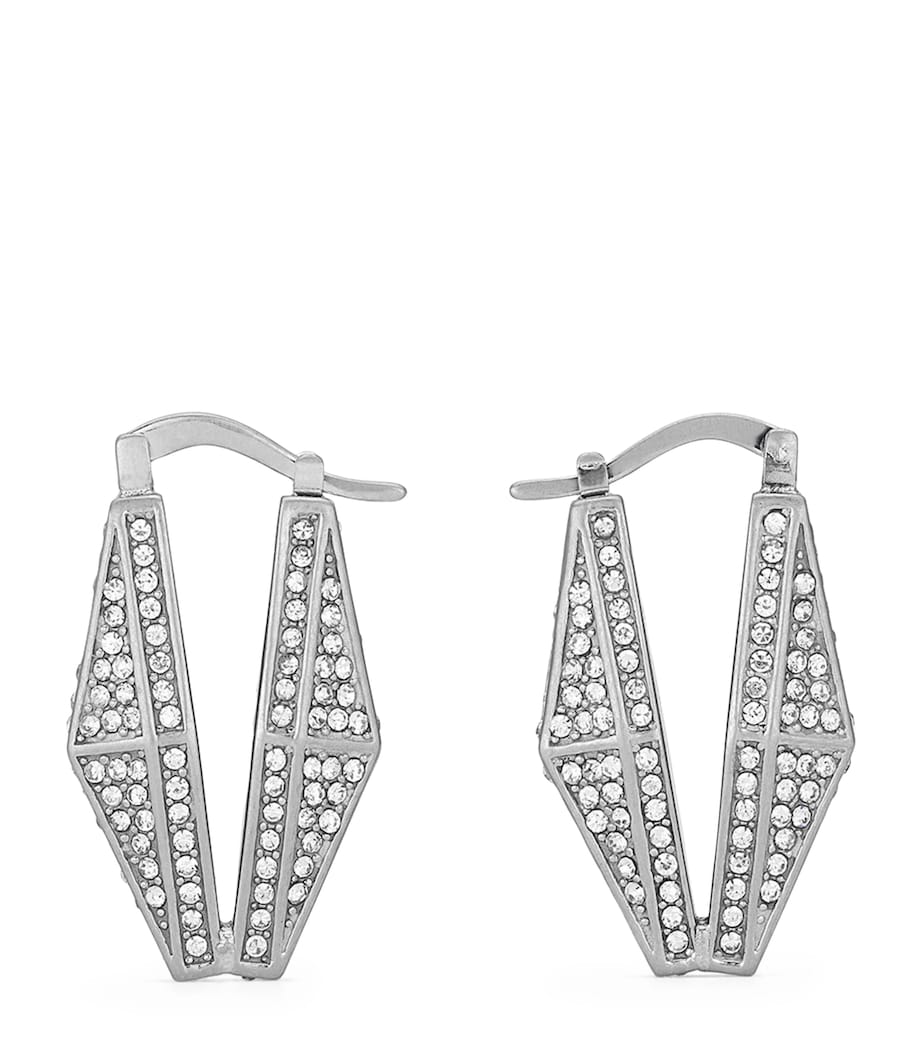 Embellished Diamond Chain Earrings SILVER/CRYSTAL Image 1