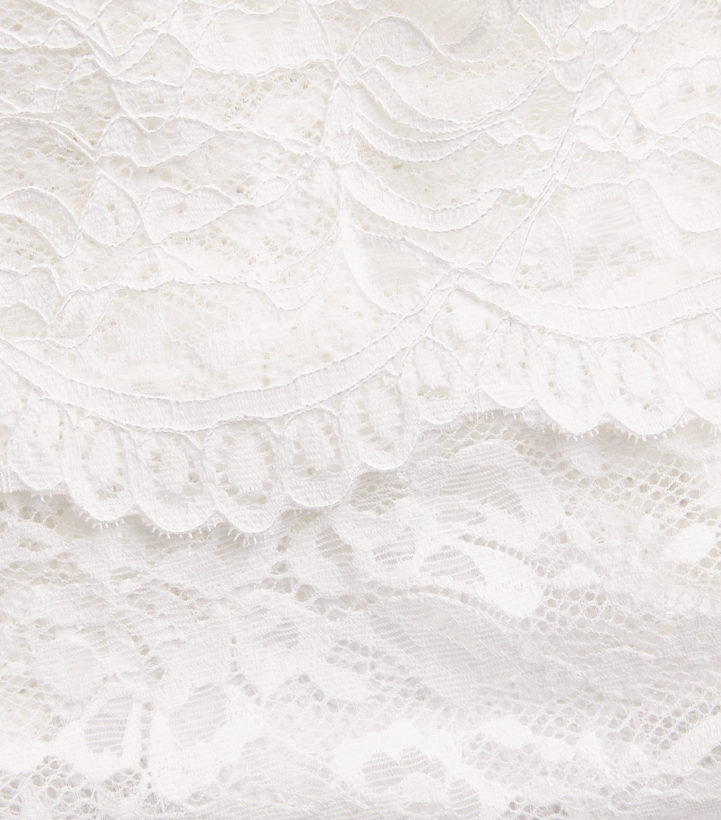 AWAY THAT DAY Womens Lace Pantelleria Mini Dress Bridal White Image 6