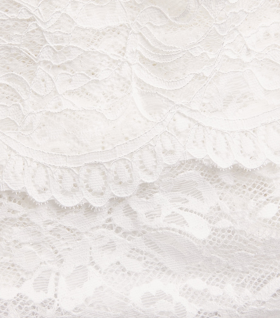 AWAY THAT DAY Womens Lace Pantelleria Mini Dress Bridal White Image 6