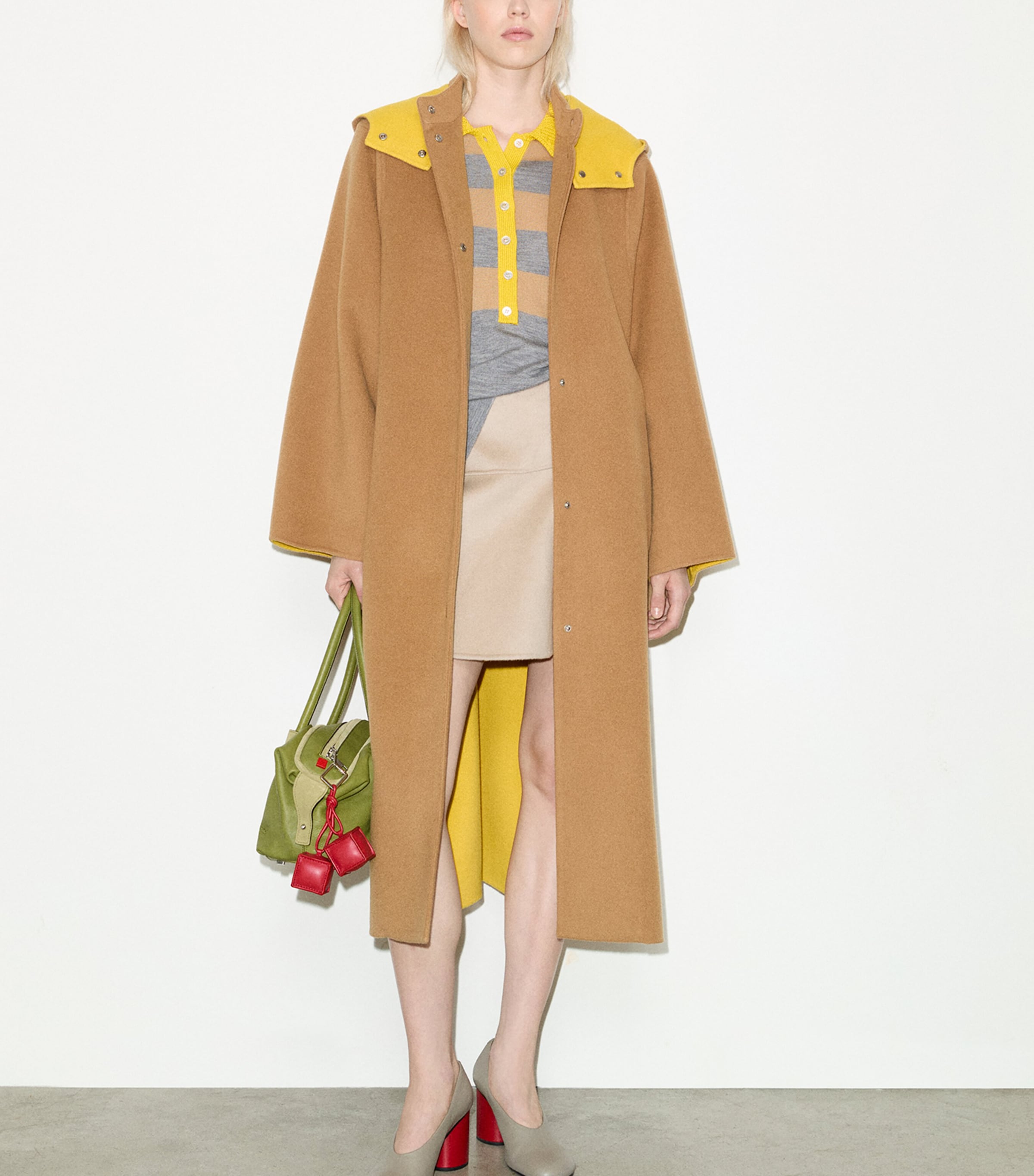 MAX&Co. Womens Virgin Wool Coat Camel Image 2