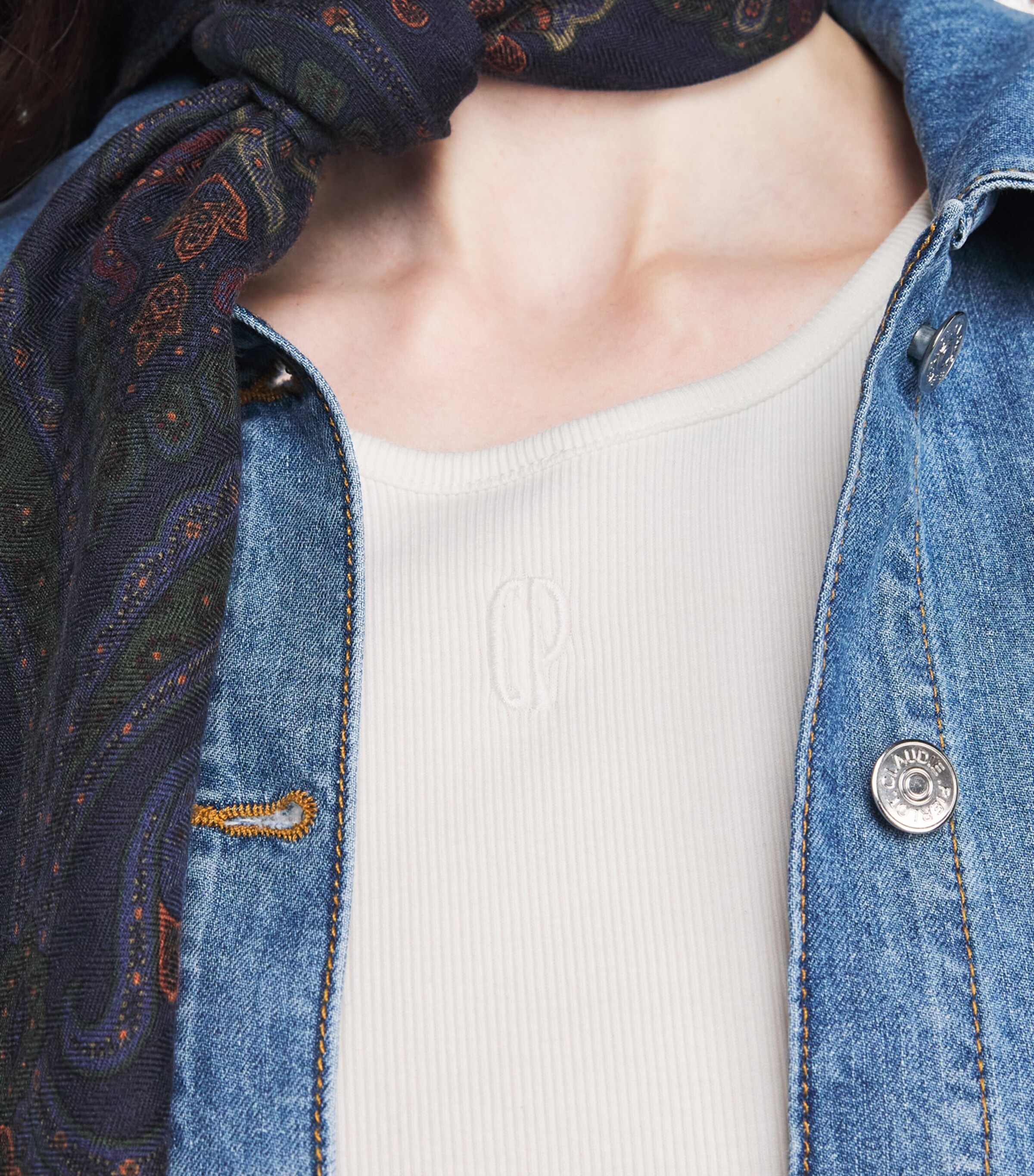 Stretch-Cotton Logo Tank Top IVORY Image 6