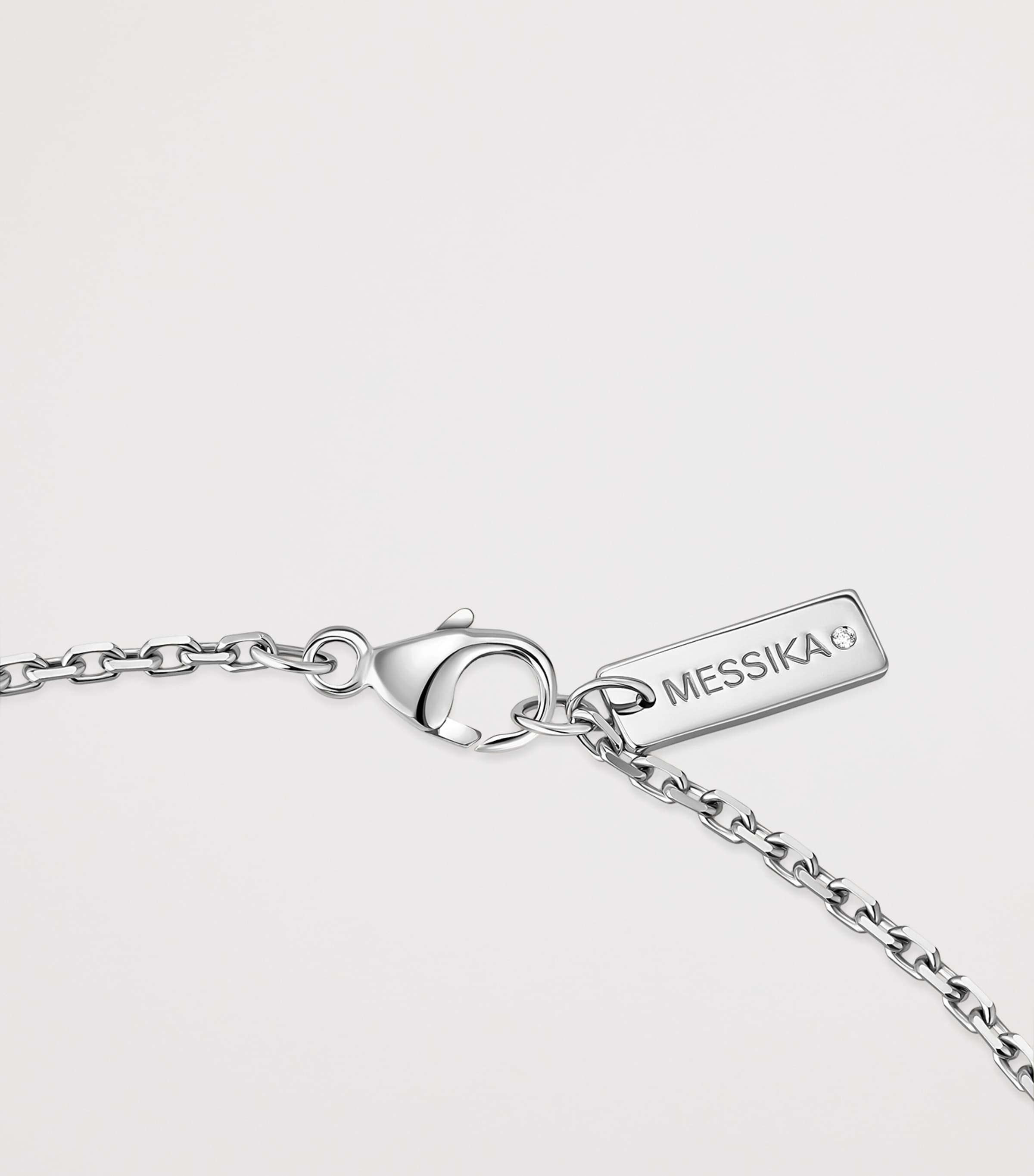 Messika Moderniste White Gold and Diamond Tie Necklace White Gold Image 3
