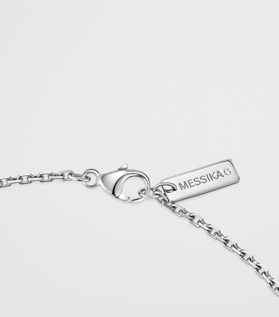 Messika Moderniste White Gold and Diamond Tie Necklace White Gold Image 3