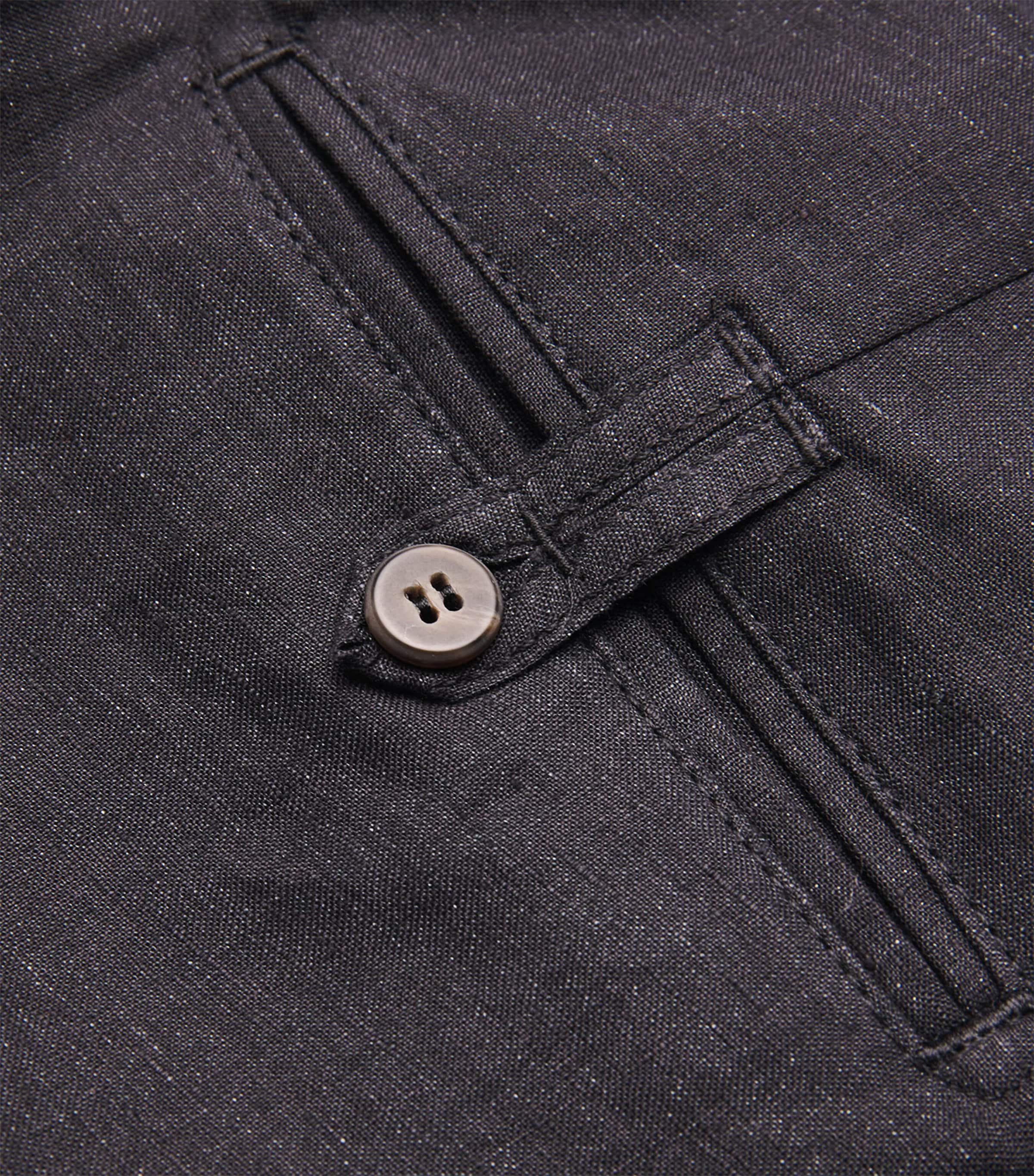 x Harrods Linen Tailored Trousers NERO Image 5