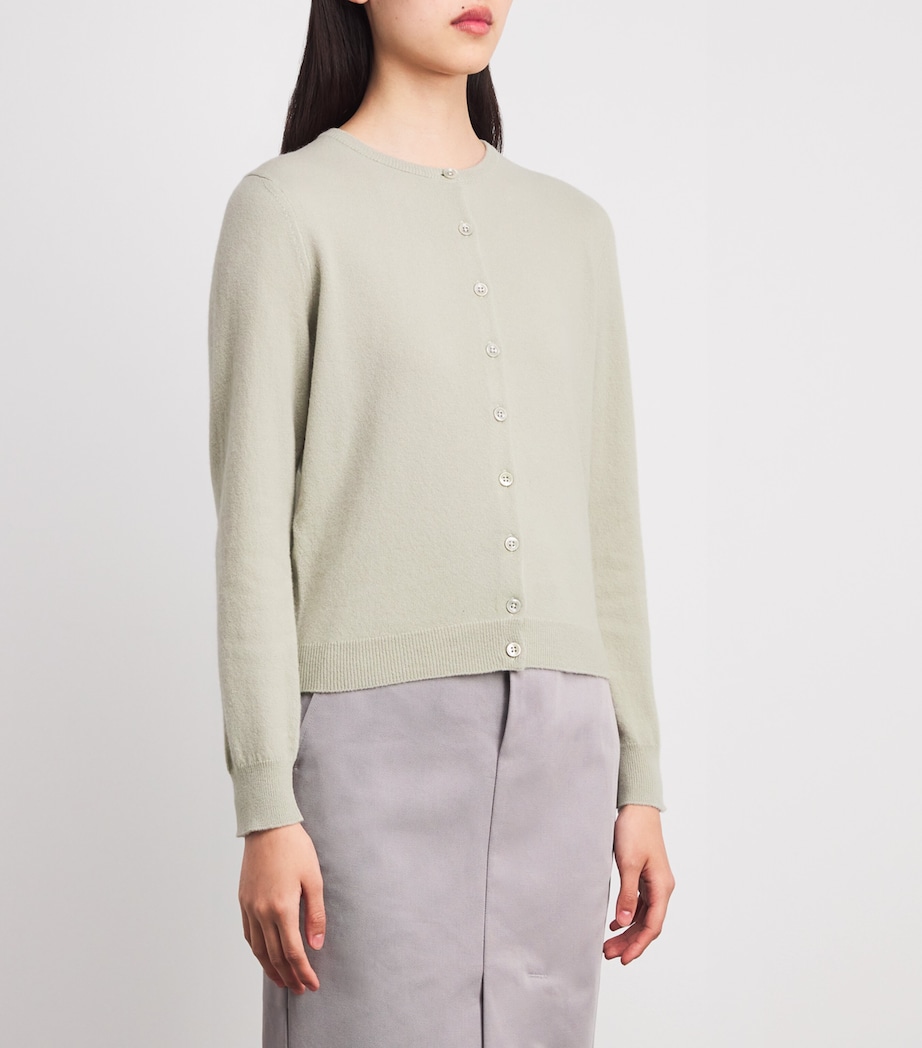 Maison Margiela Womens Virgin Wool Cardigan Pale Green Image 3