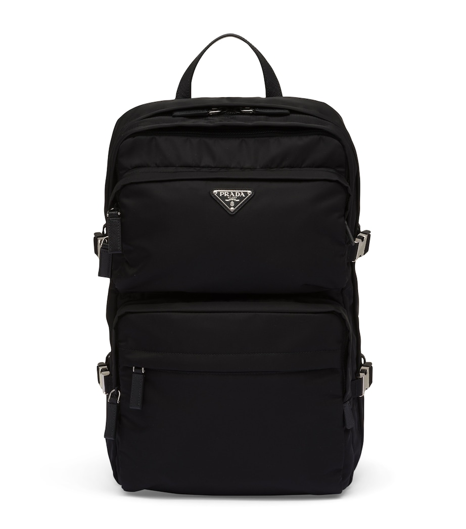 Re-Nylon and Leather Backpack F0002 Image 1