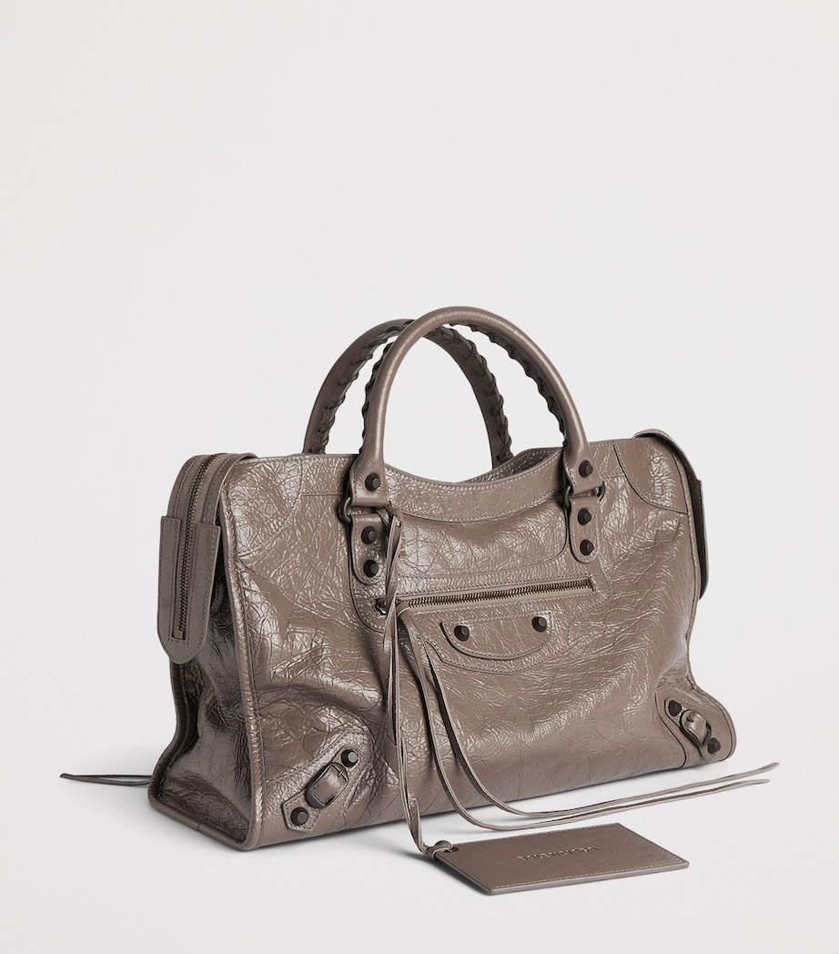 Balenciaga Womens Medium Leather Le City Top-Handle Bag Image 8